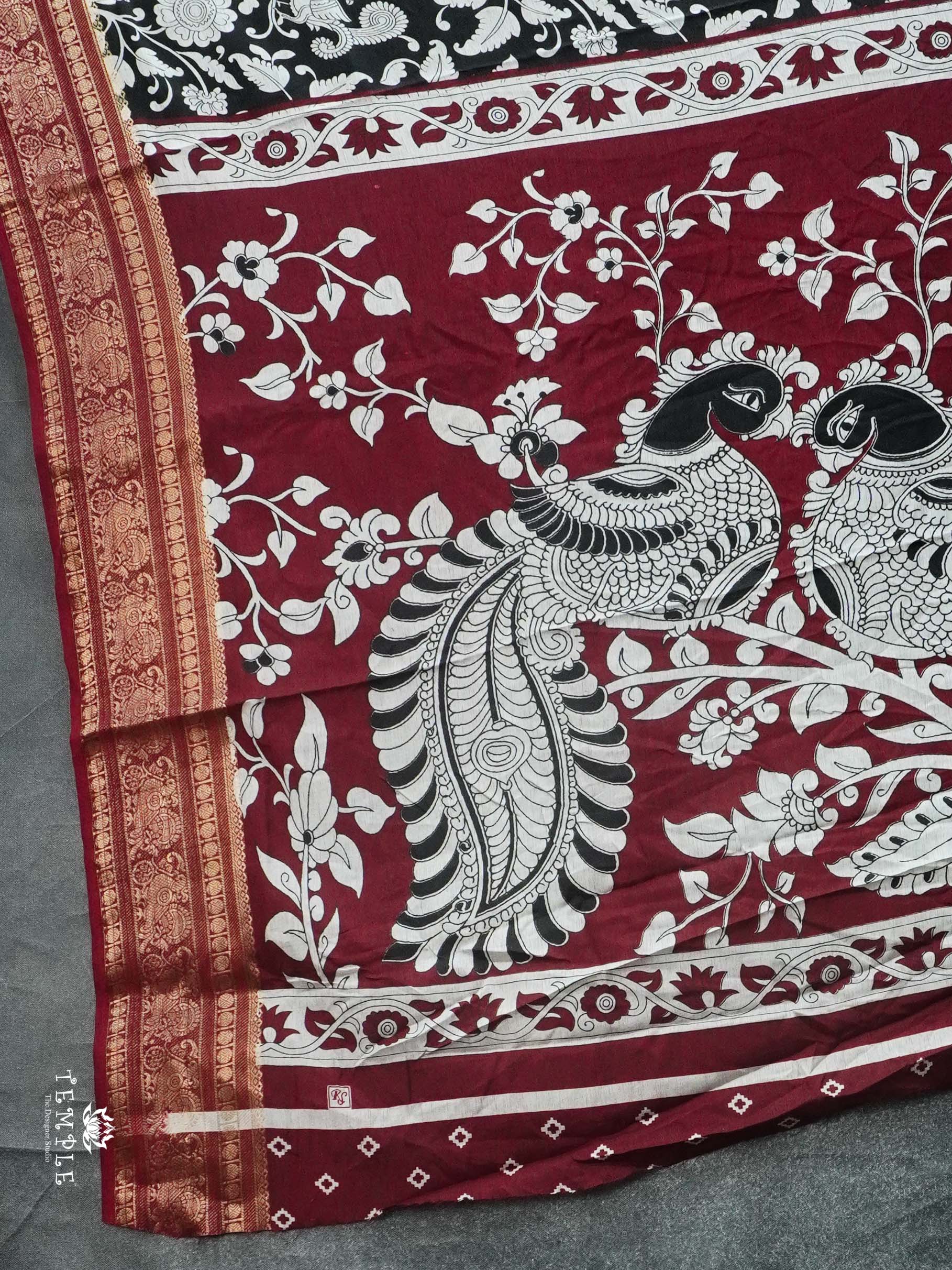 Floral Pattern Mangalagiri Cotton Saree | TTDS2419