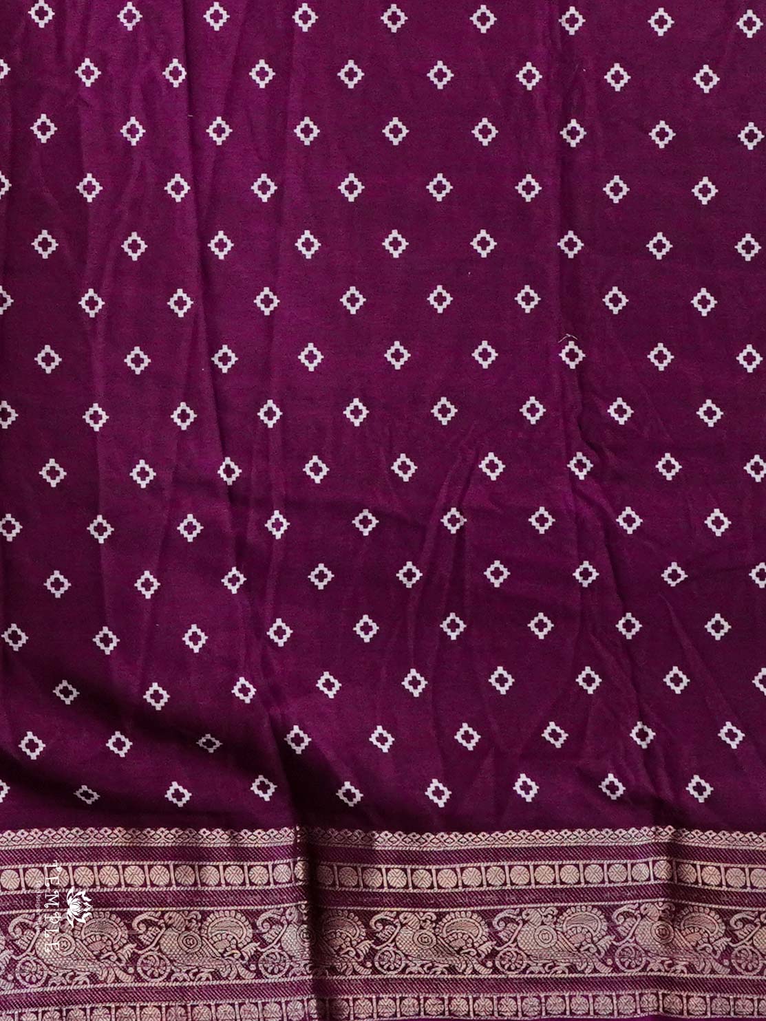 Floral Pattern Mangalagiri Cotton Saree | TTDS2419