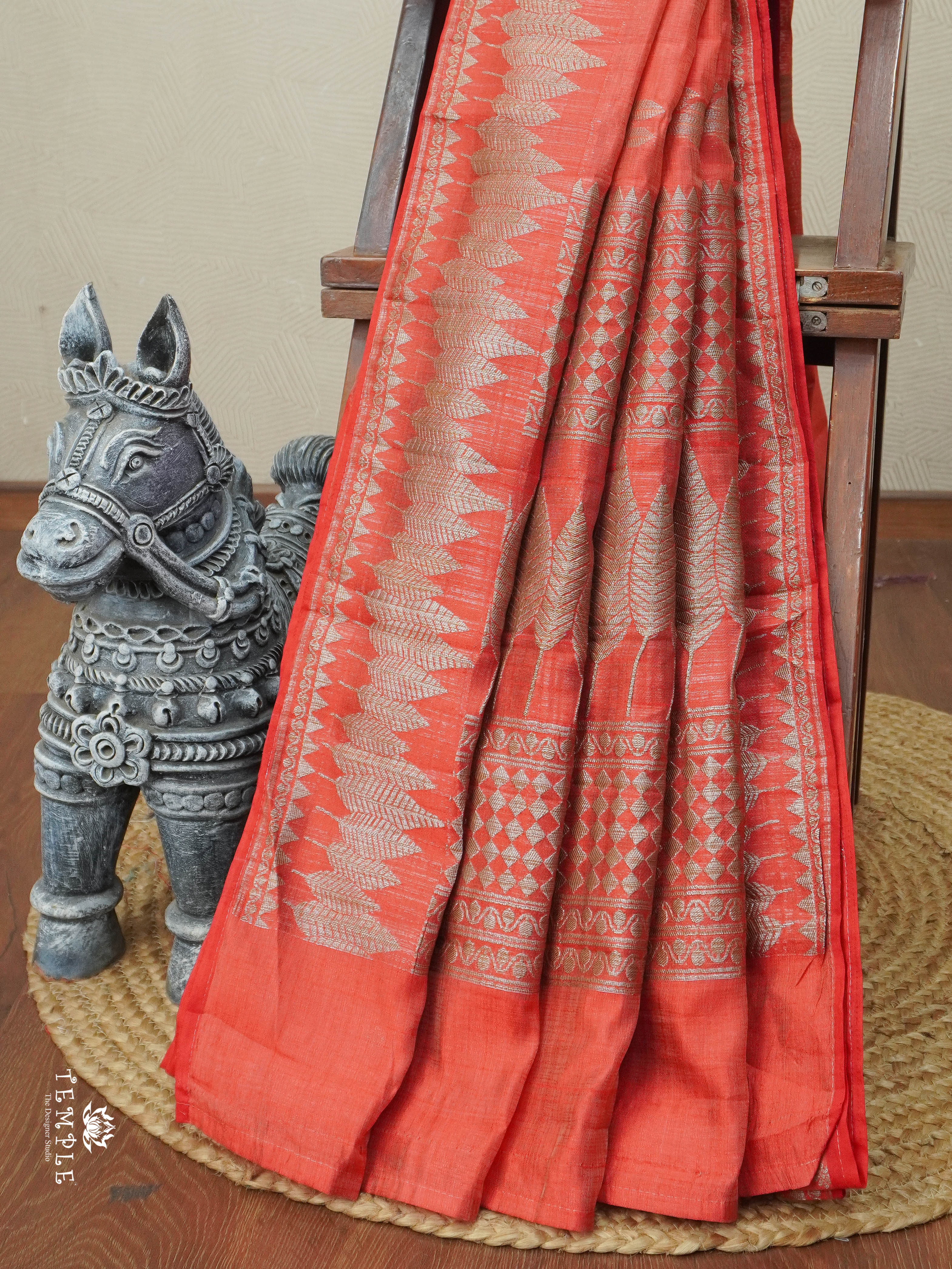 Raw Silk Saree  | TTDS2920