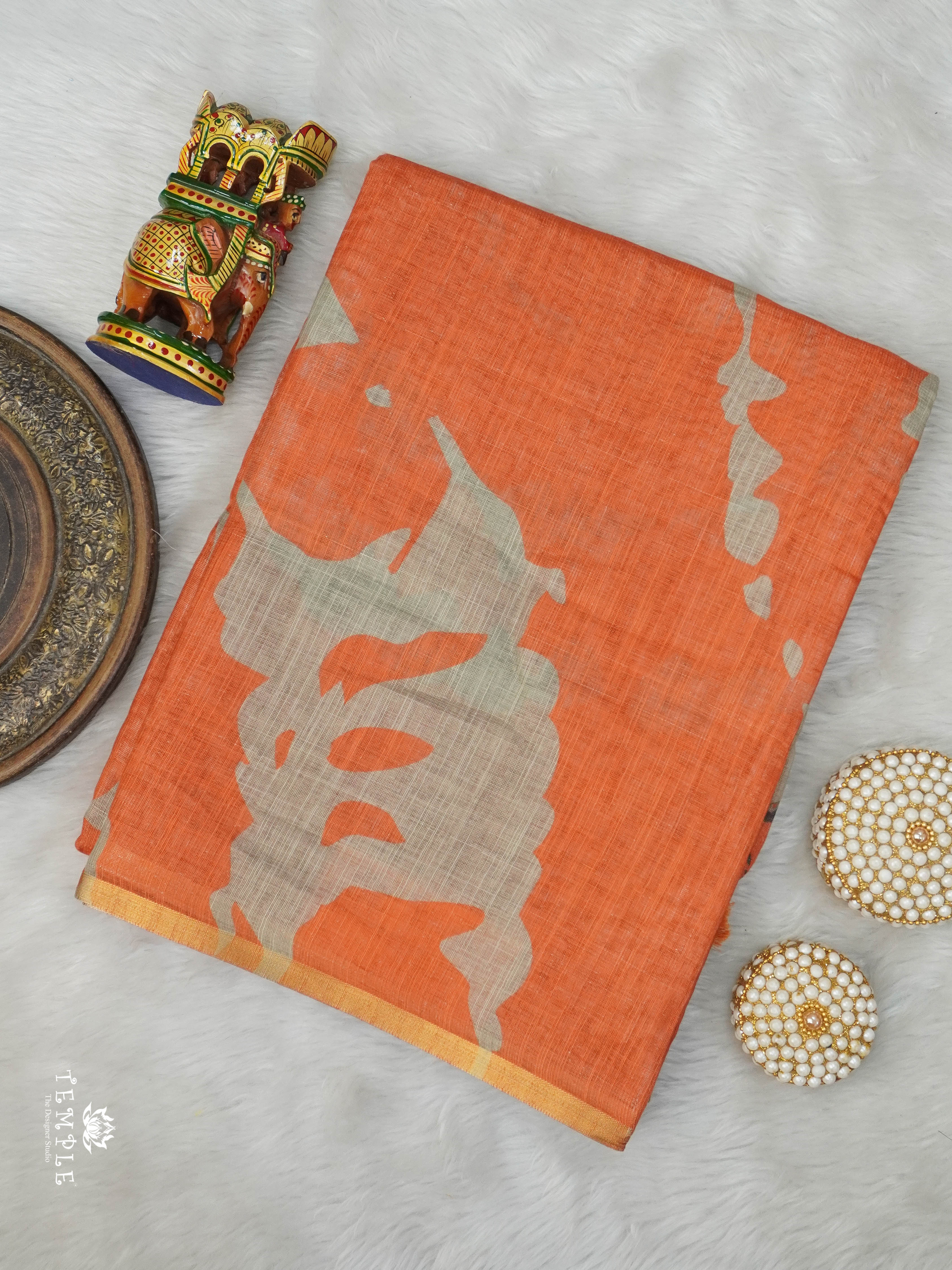 Linen Cotton Saree | TTDS2928