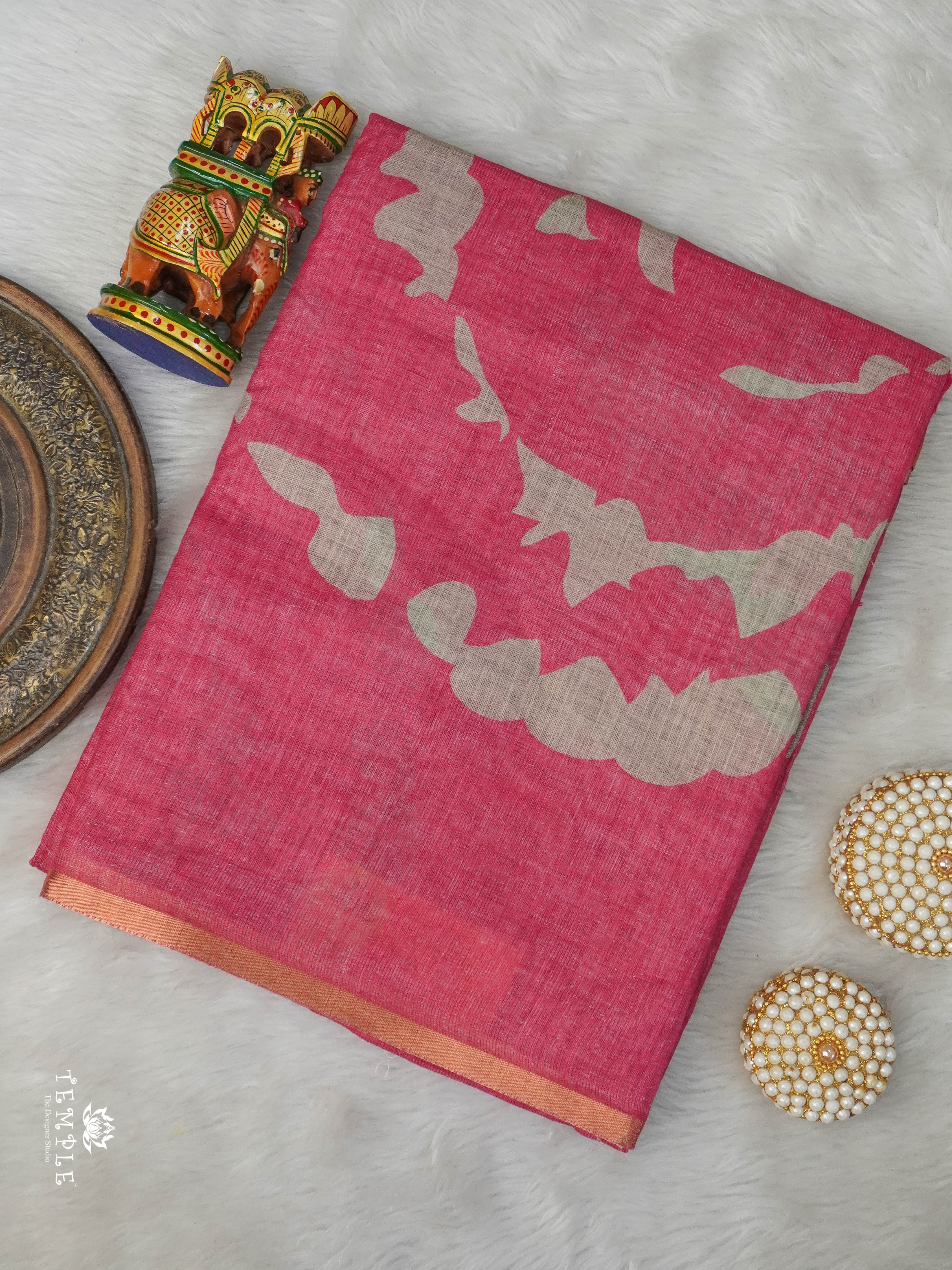 Linen Cotton Saree | TTDS2928