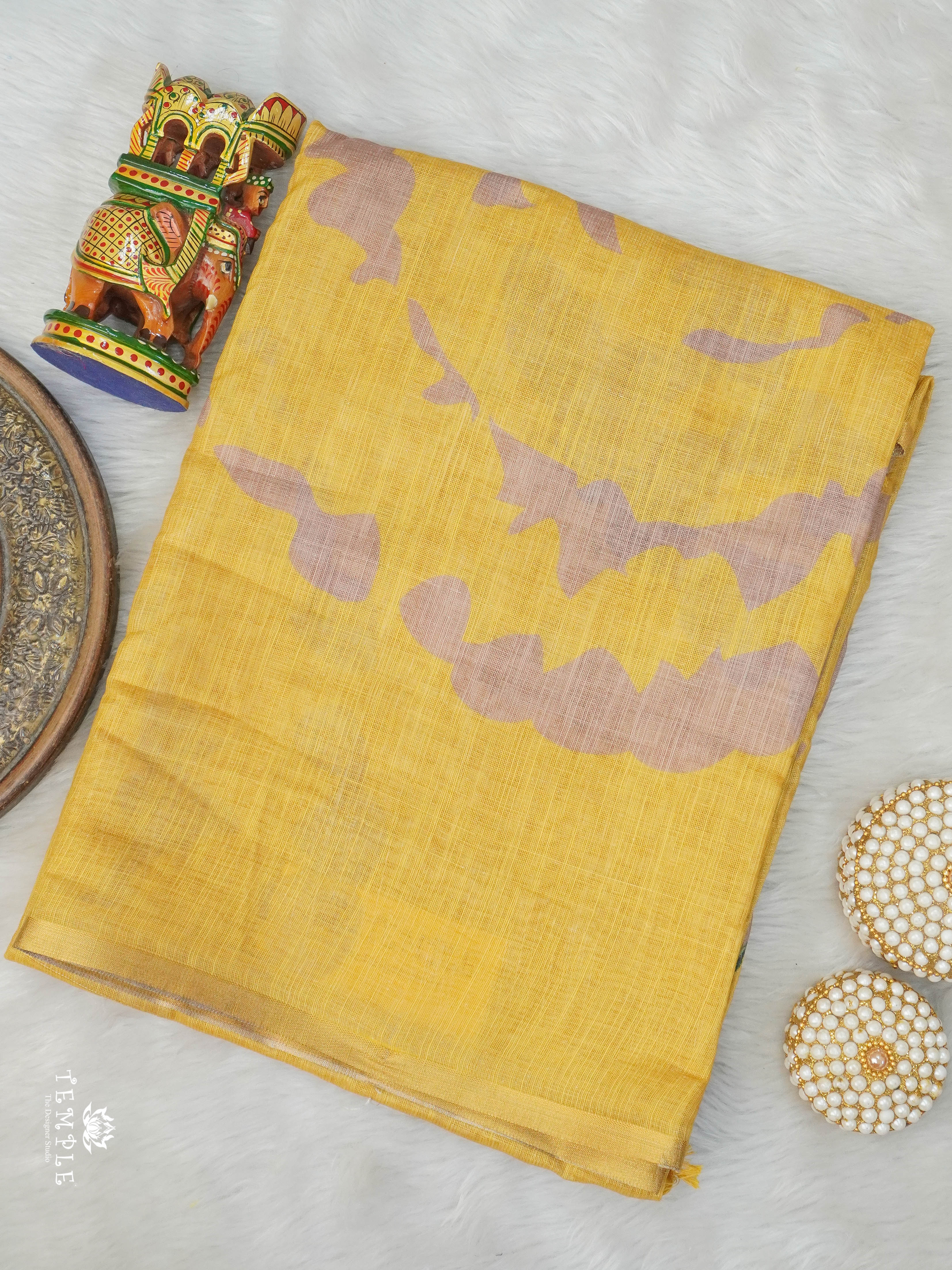 Linen Cotton Saree | TTDS2928