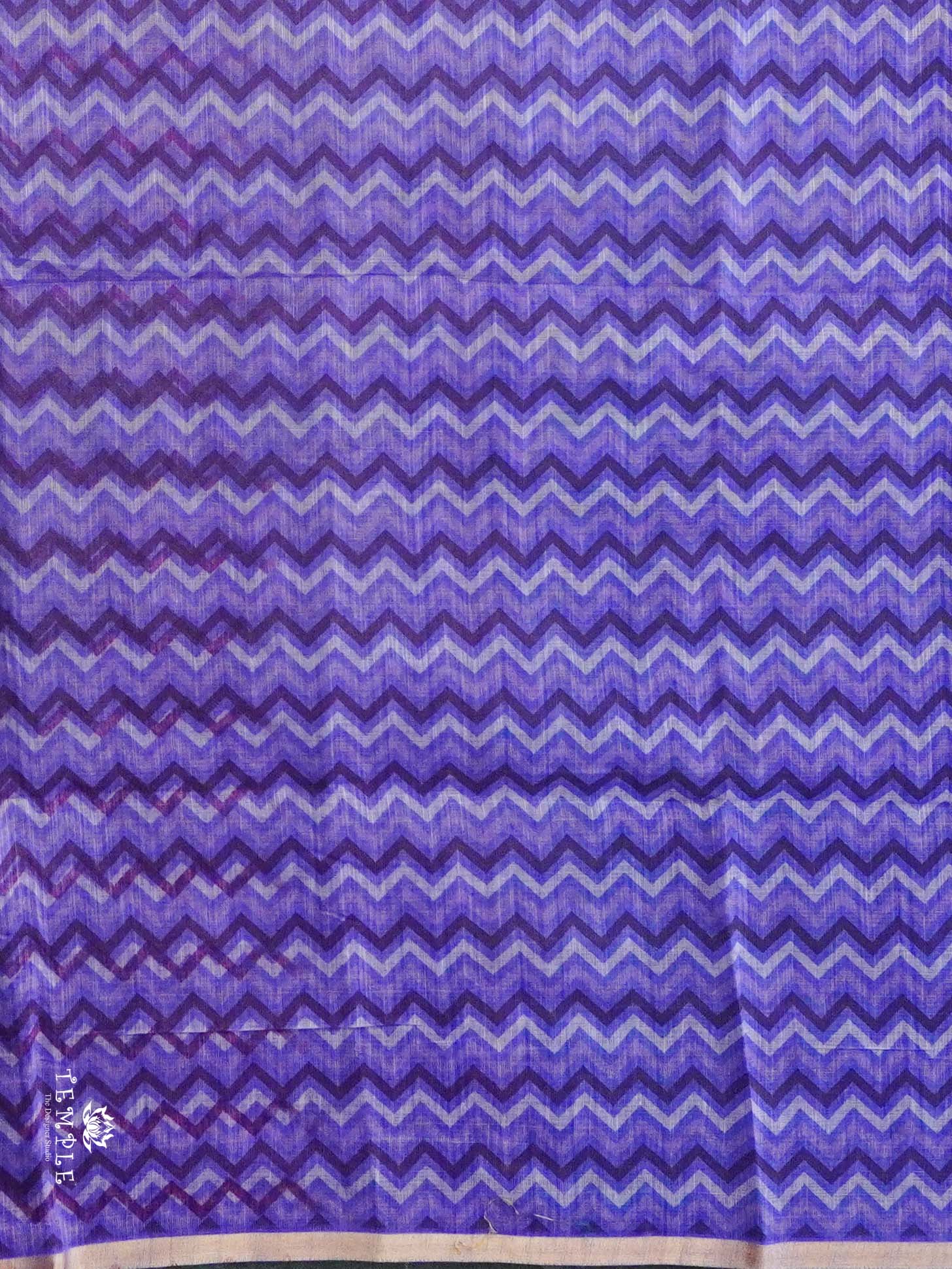 Geometrical Pattern Fancy Cotton Saree | TTDS2399