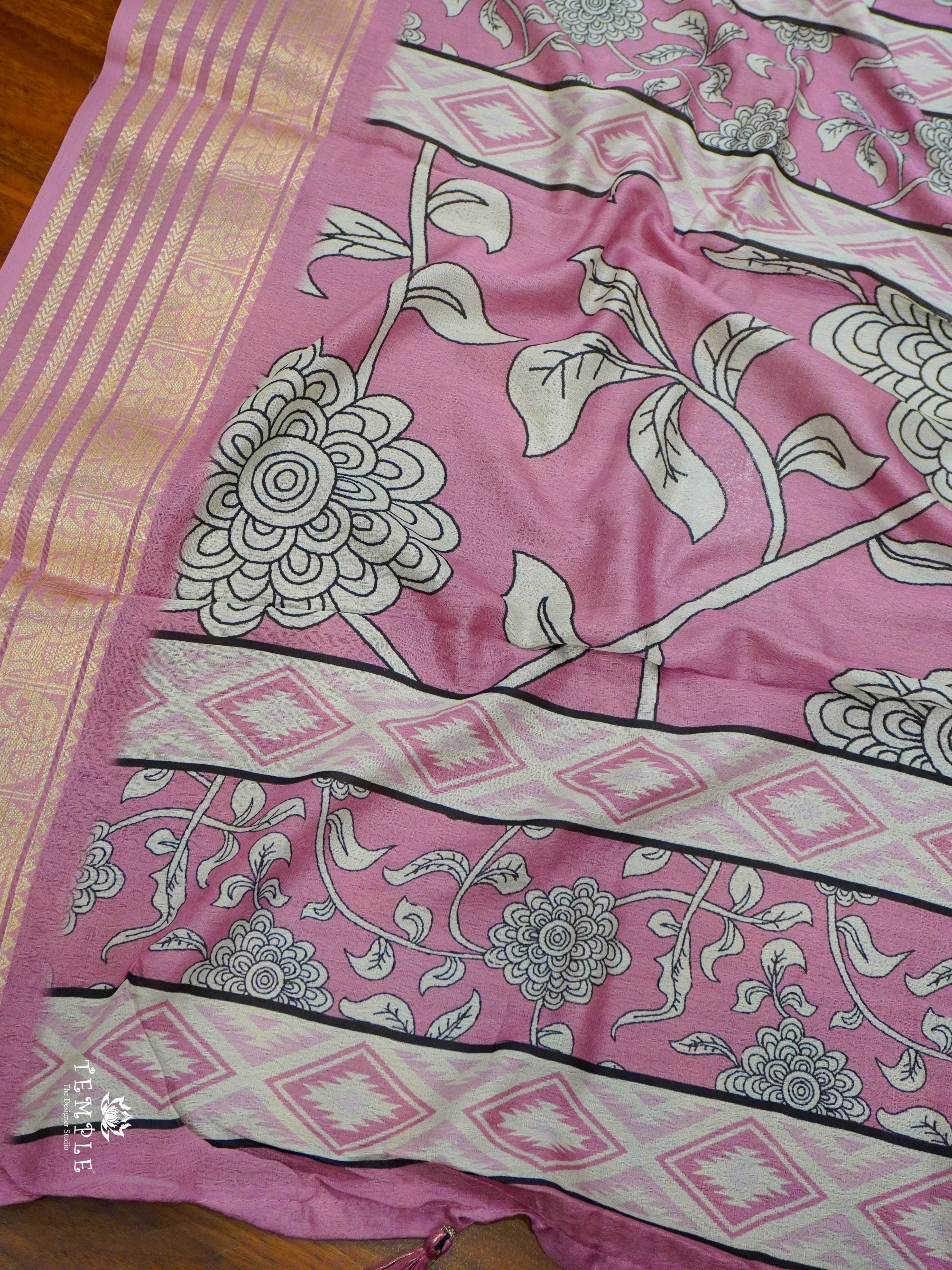 Floral Printed Marshmallow Saree | TTDS1451