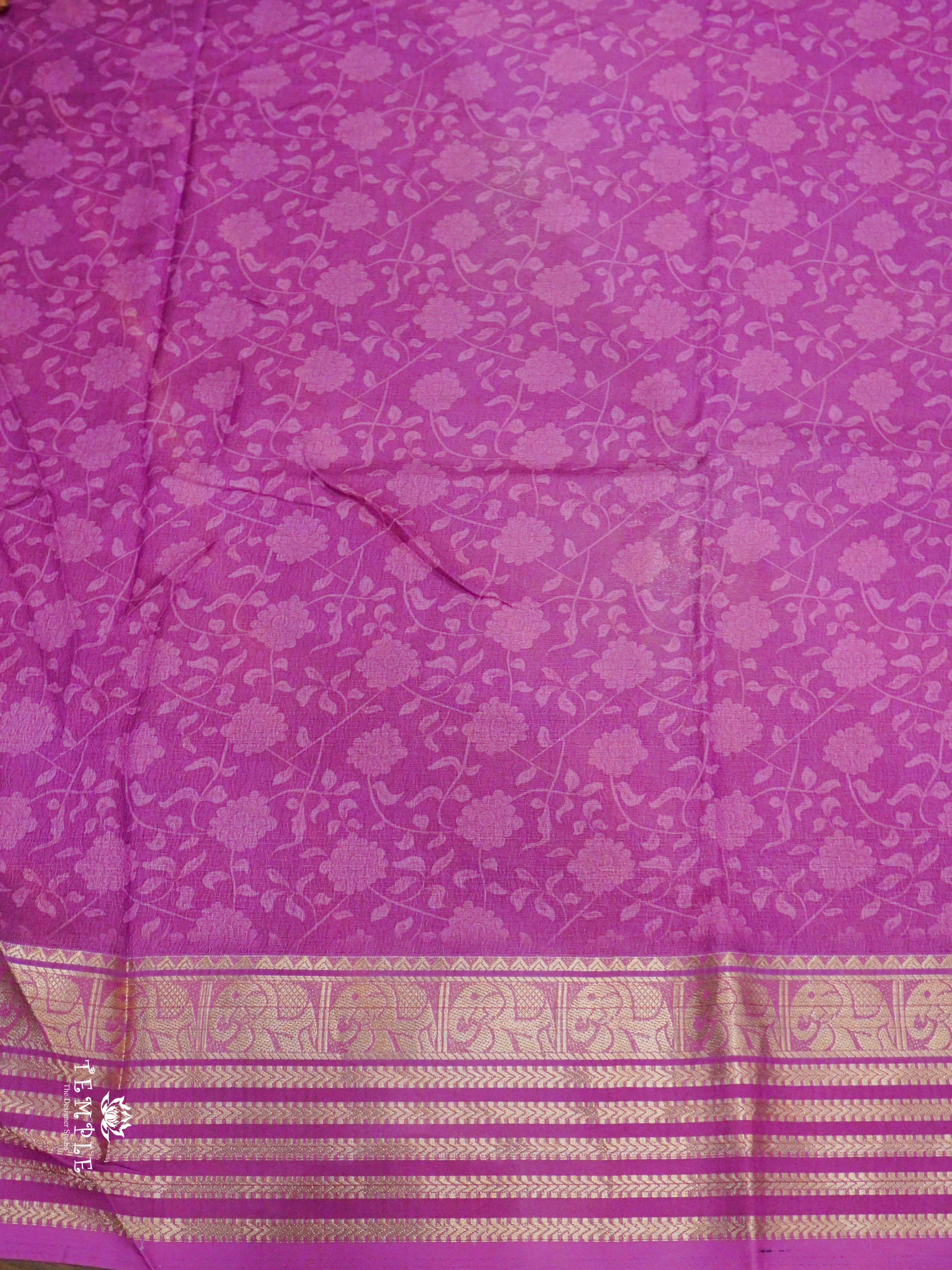 Floral Printed Marshmallow Saree | TTDS1451