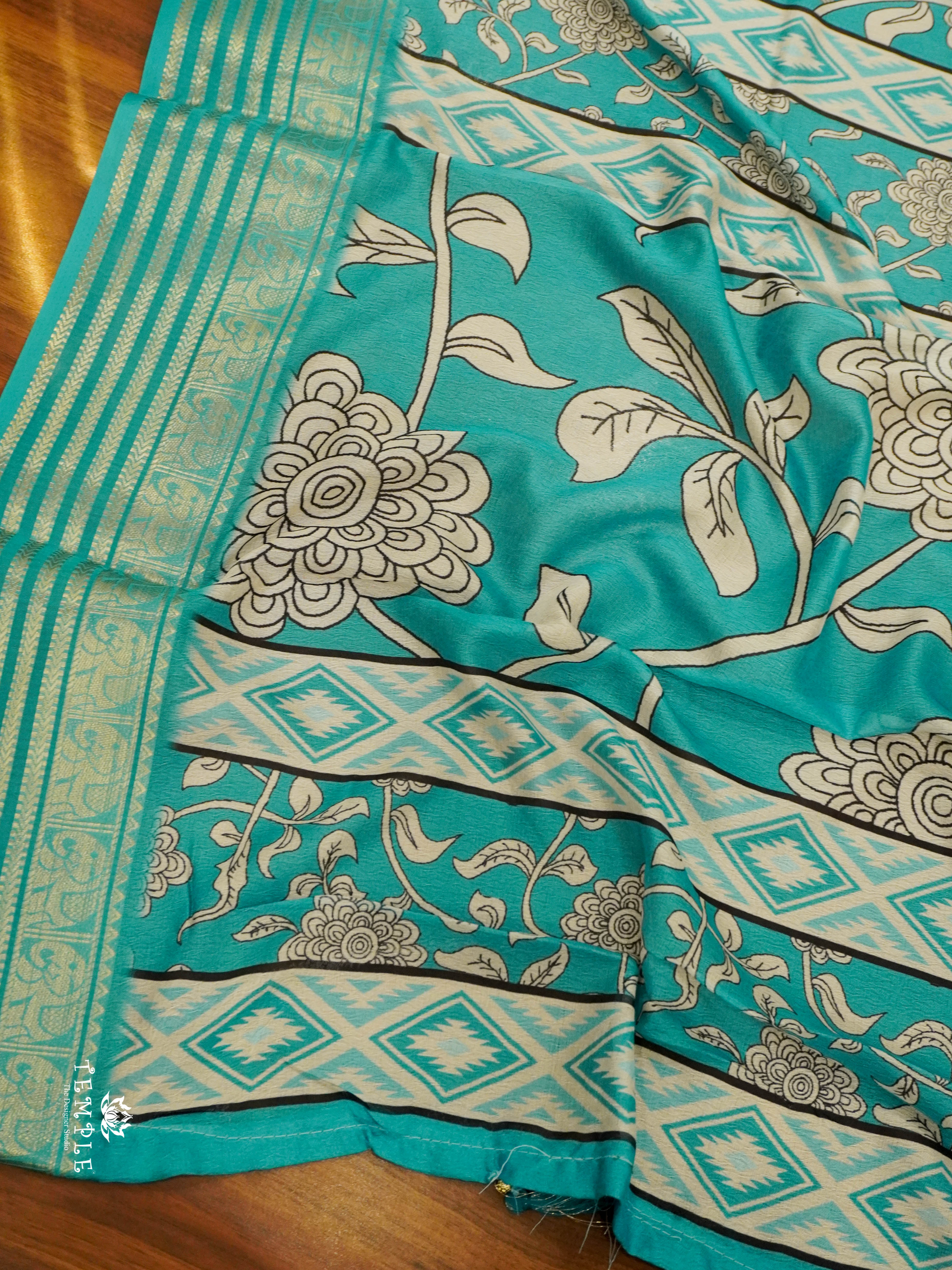 Floral Printed Marshmallow Saree | TTDS1451