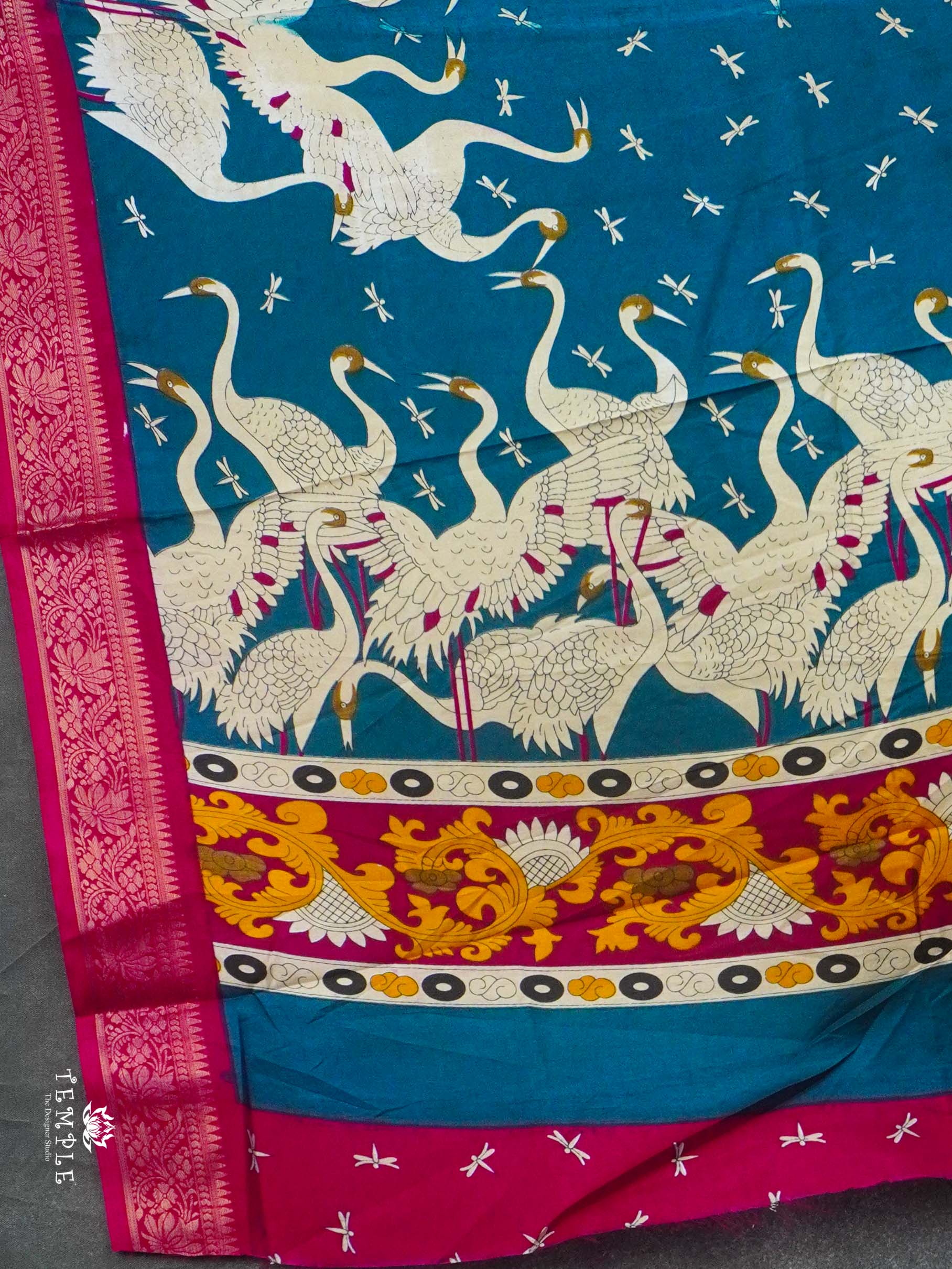 Printed Dola Silk Saree | TTDS2390