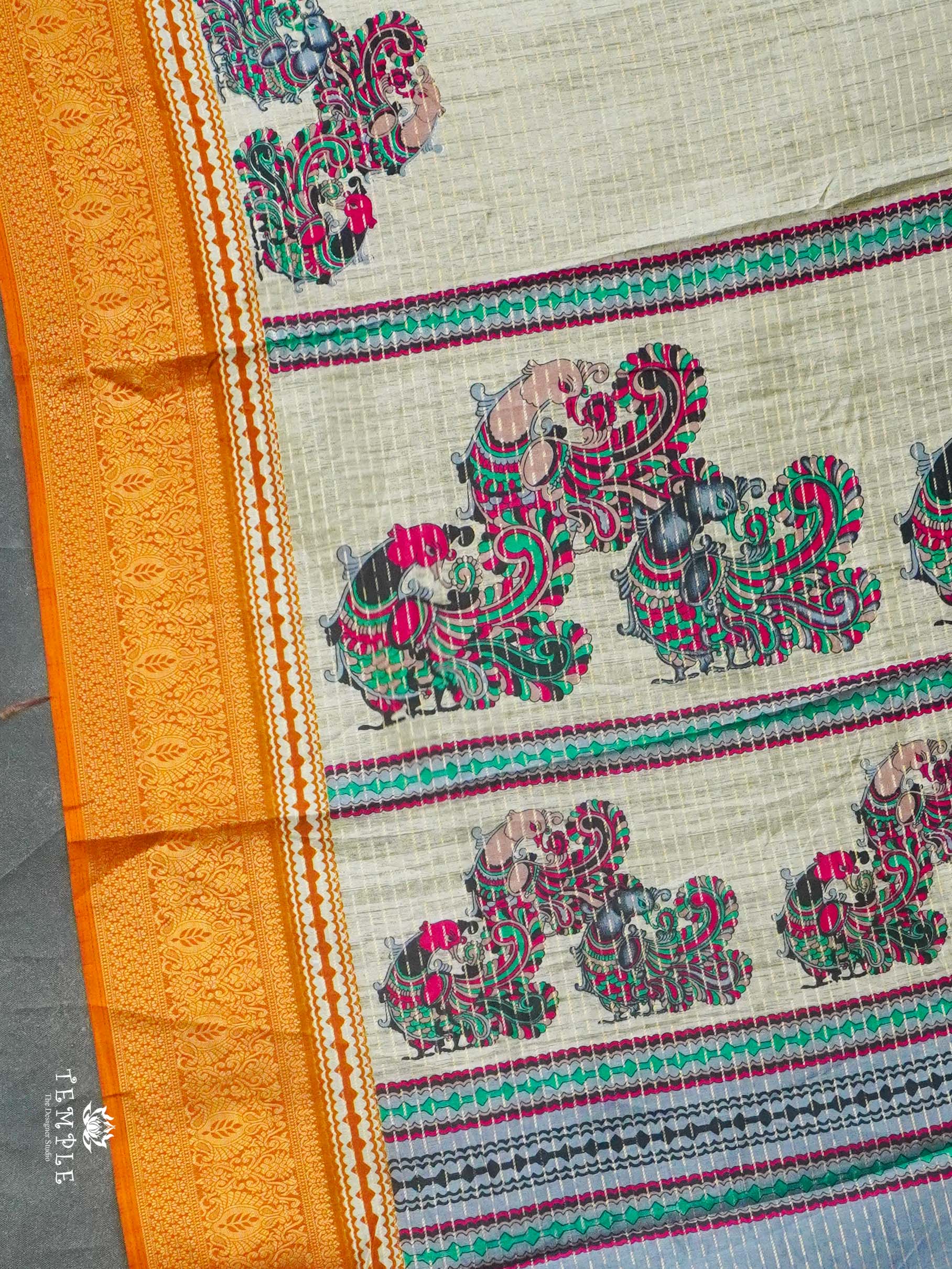 Fancy Saree With Peacock Design | TTDS2396