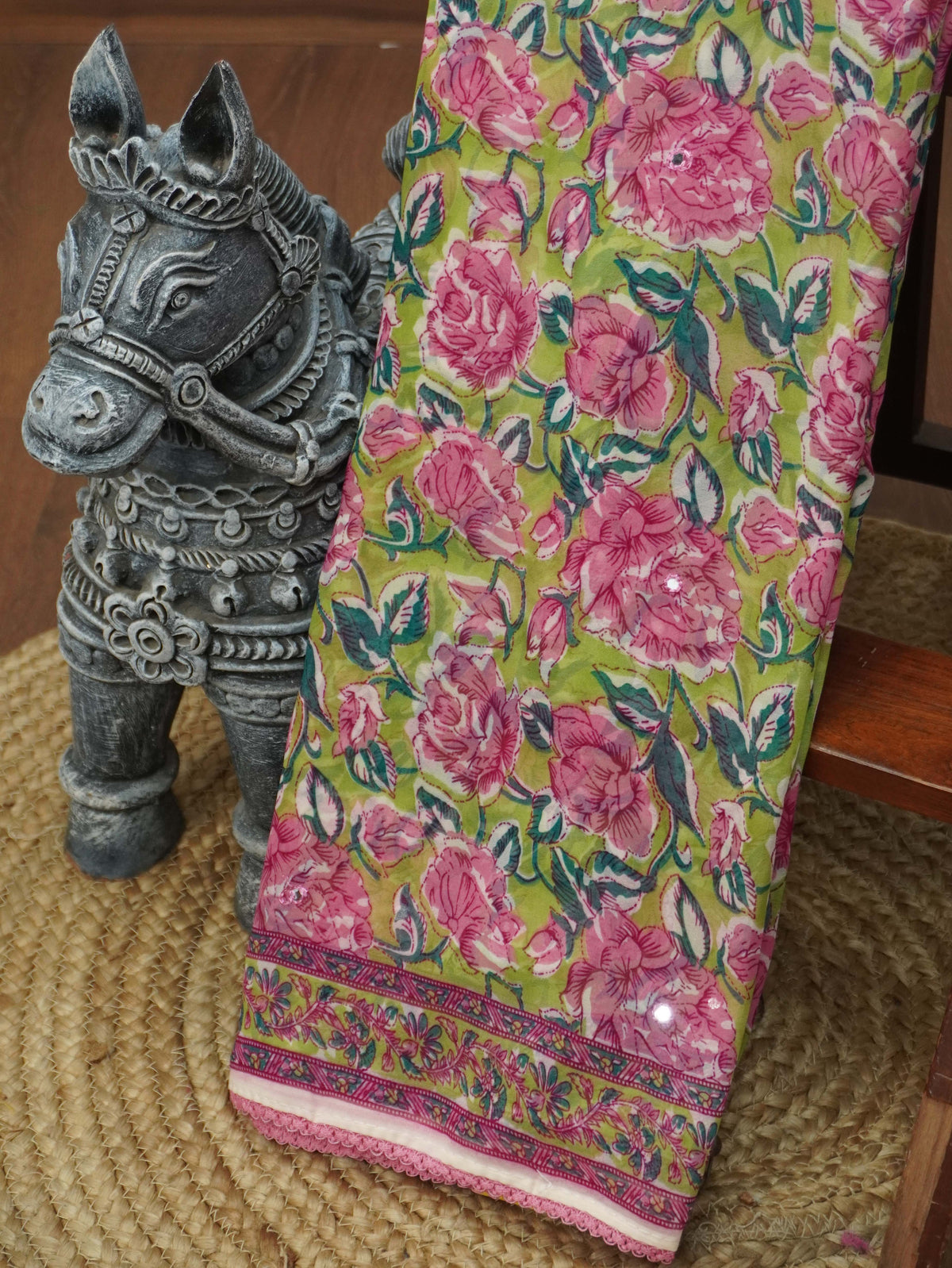 Printed Chiffon Saree | TTDS3674