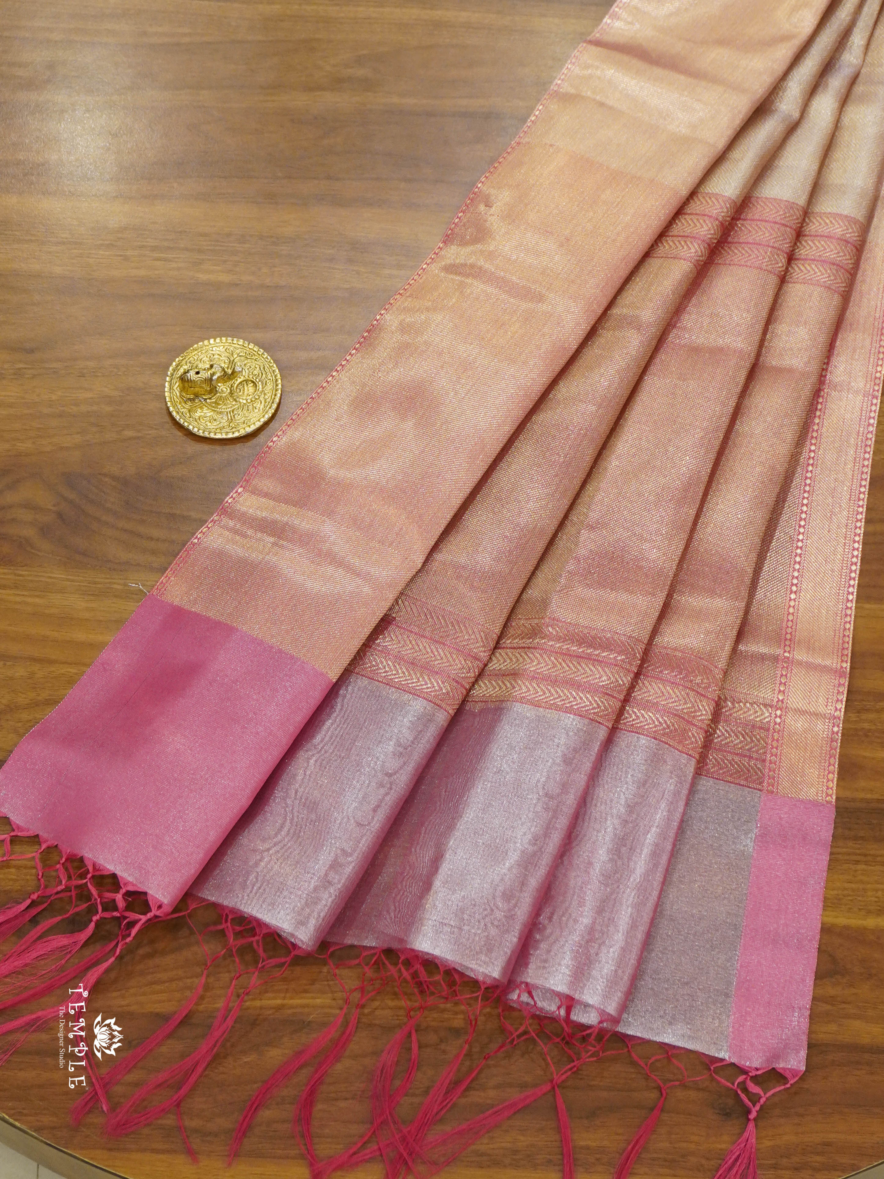 Jothika Tissue Silk Saree - Baby Pink Shade (Design-4) | TTDS1443