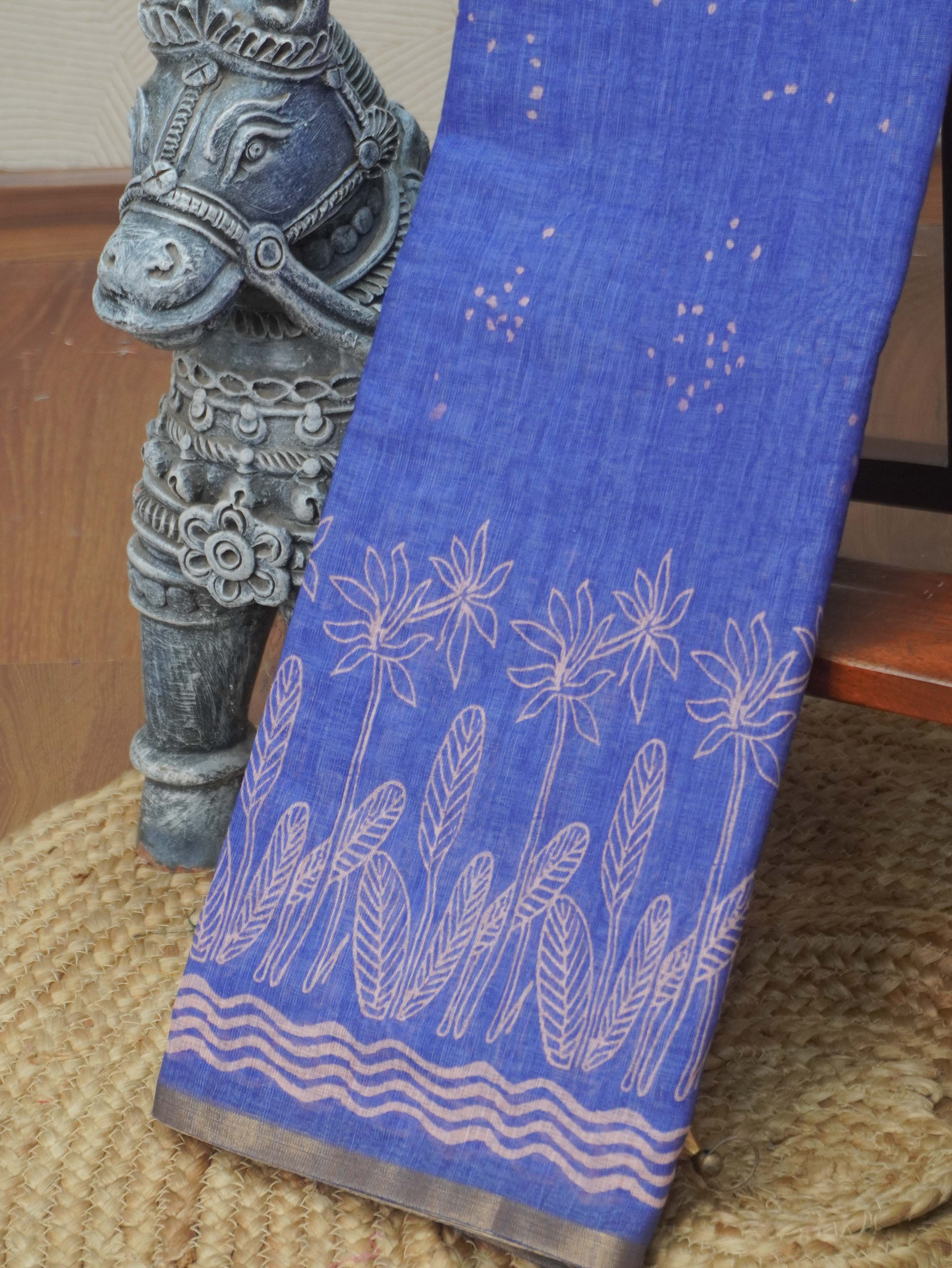 Linen Cotton Saree | TTDS3345