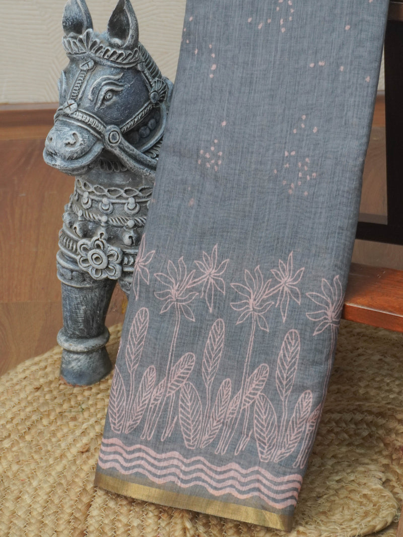 Linen Cotton Saree | TTDS3345