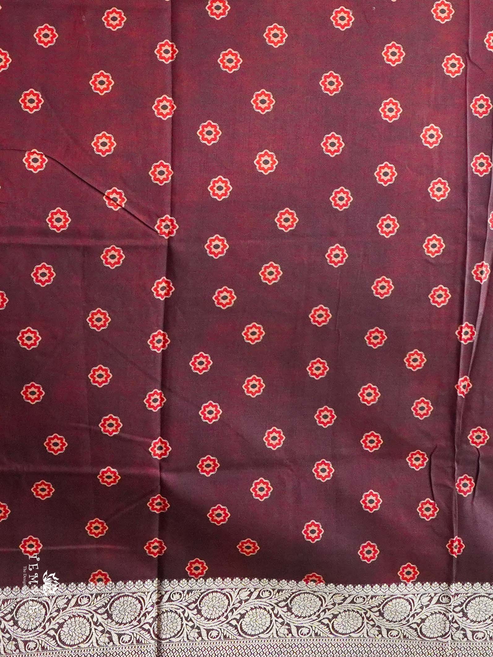 Ajrakh Print Cotton Saree | TTDS2421