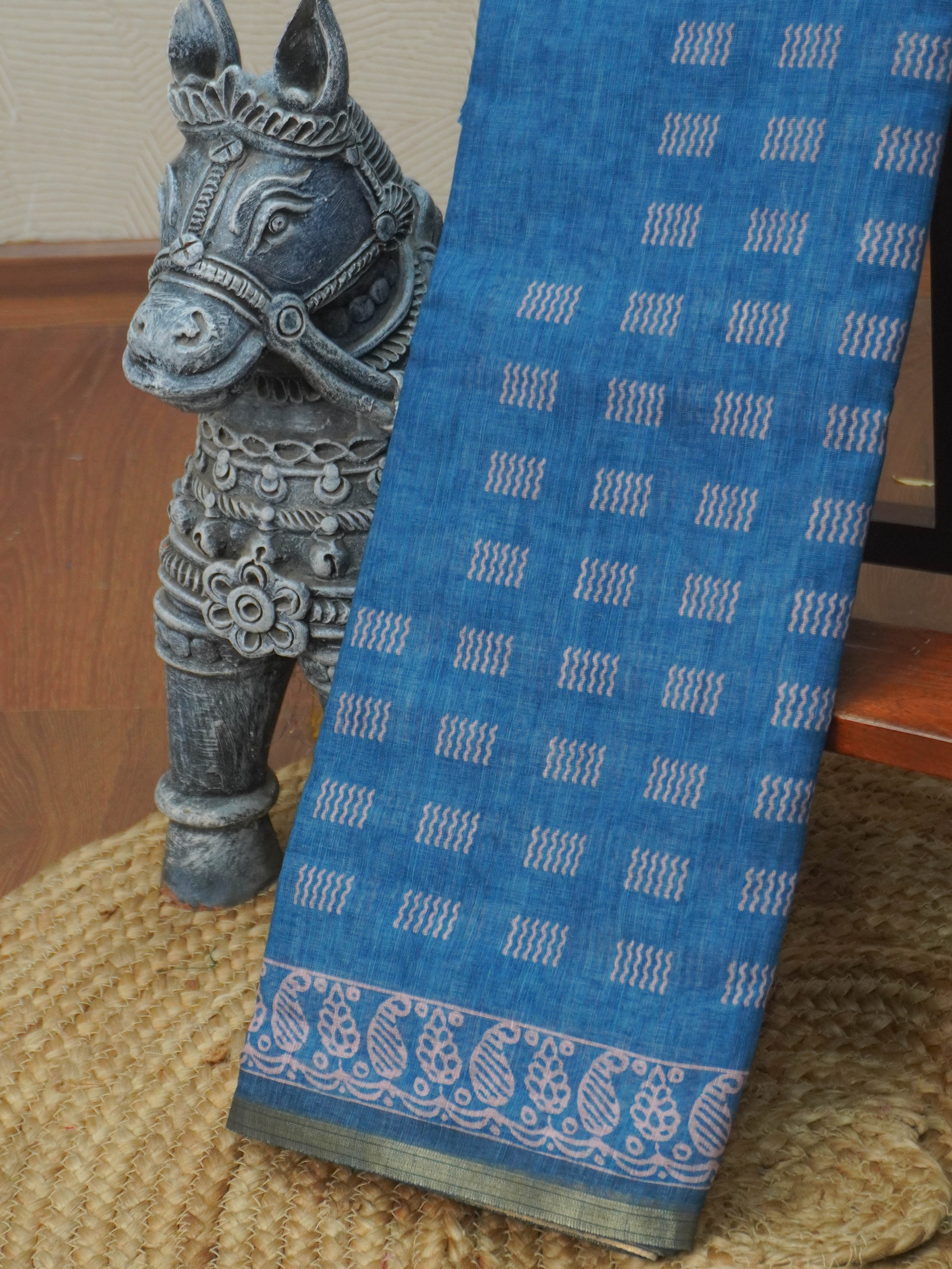 Linen Cotton Saree | TTDS3340