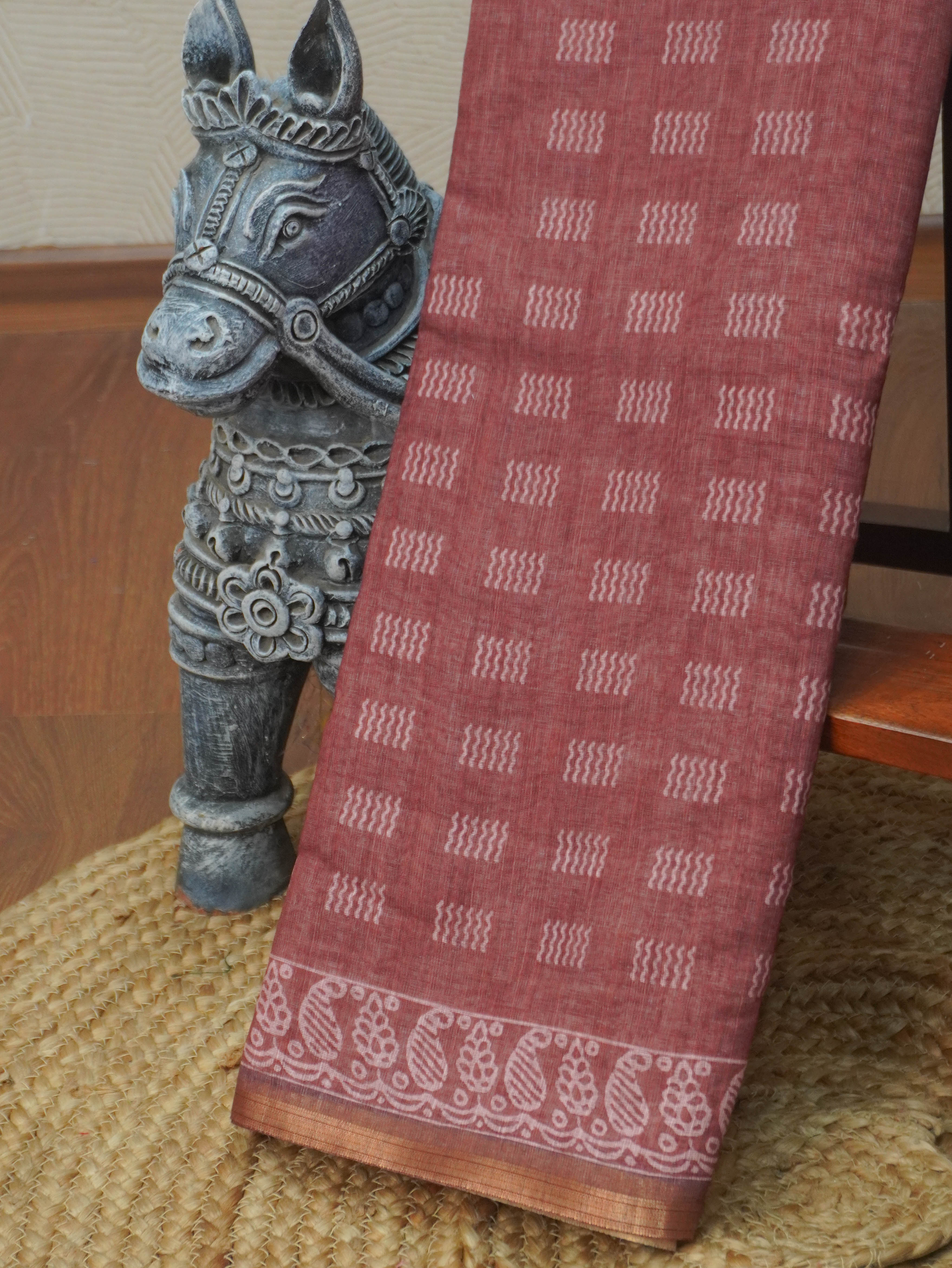 Linen Cotton Saree | TTDS3340