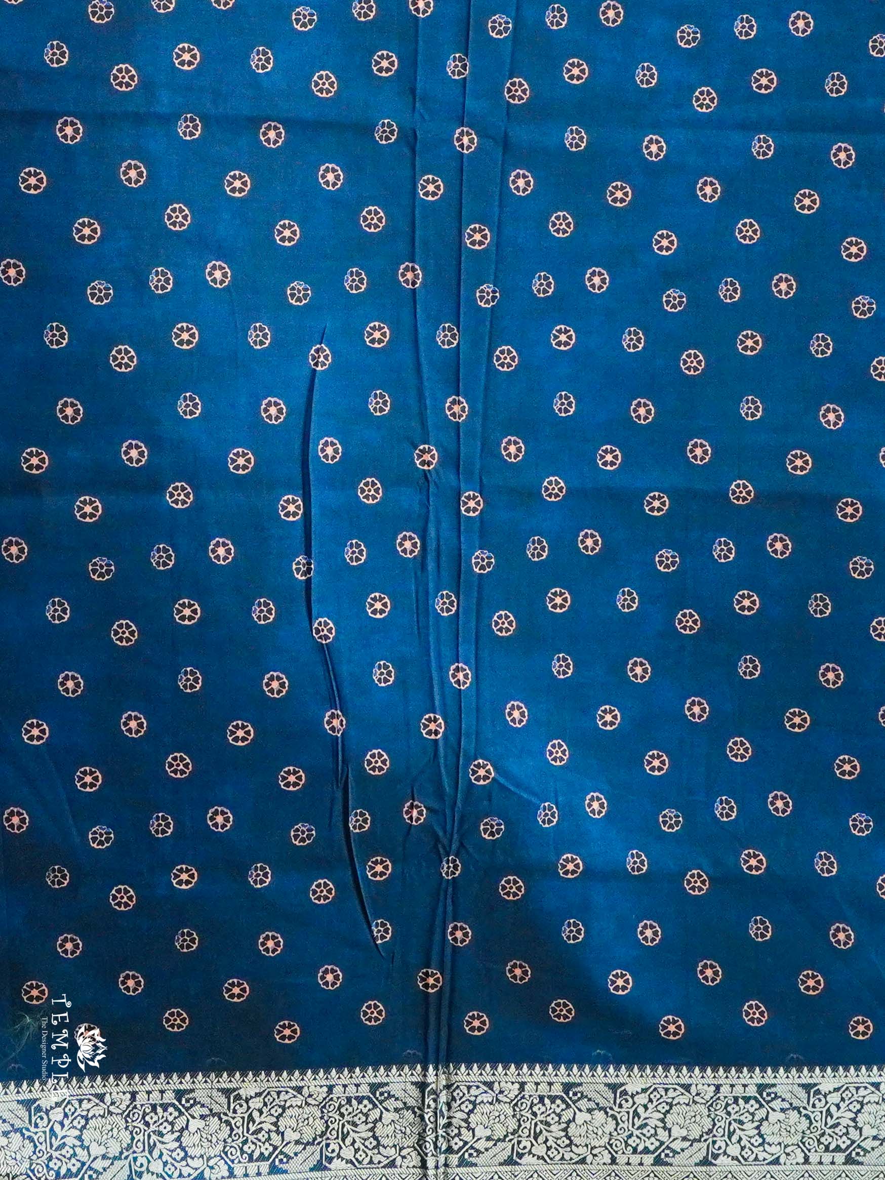 Ajrakh Print Cotton Saree | TTDS2421