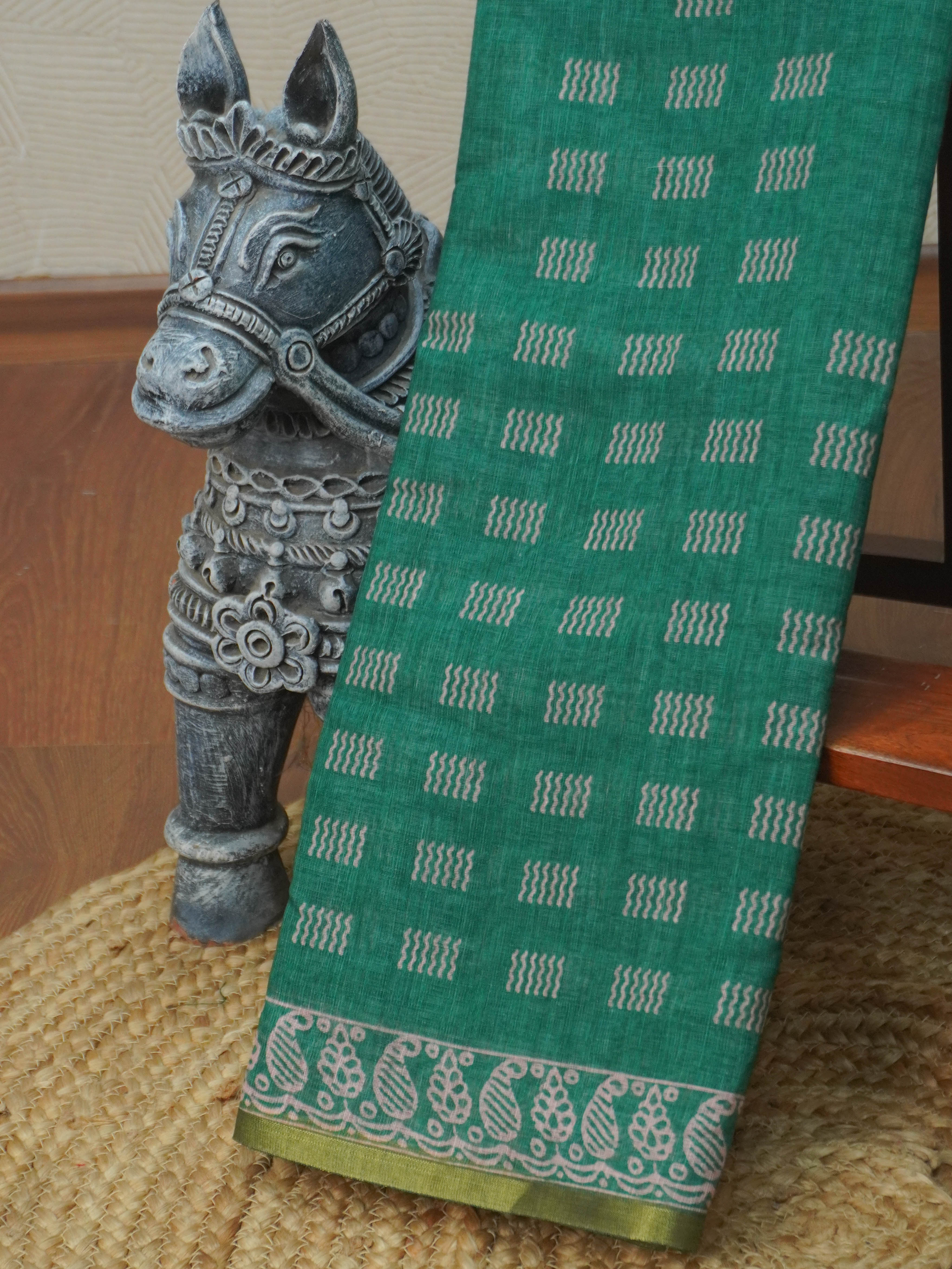 Linen Cotton Saree | TTDS3340