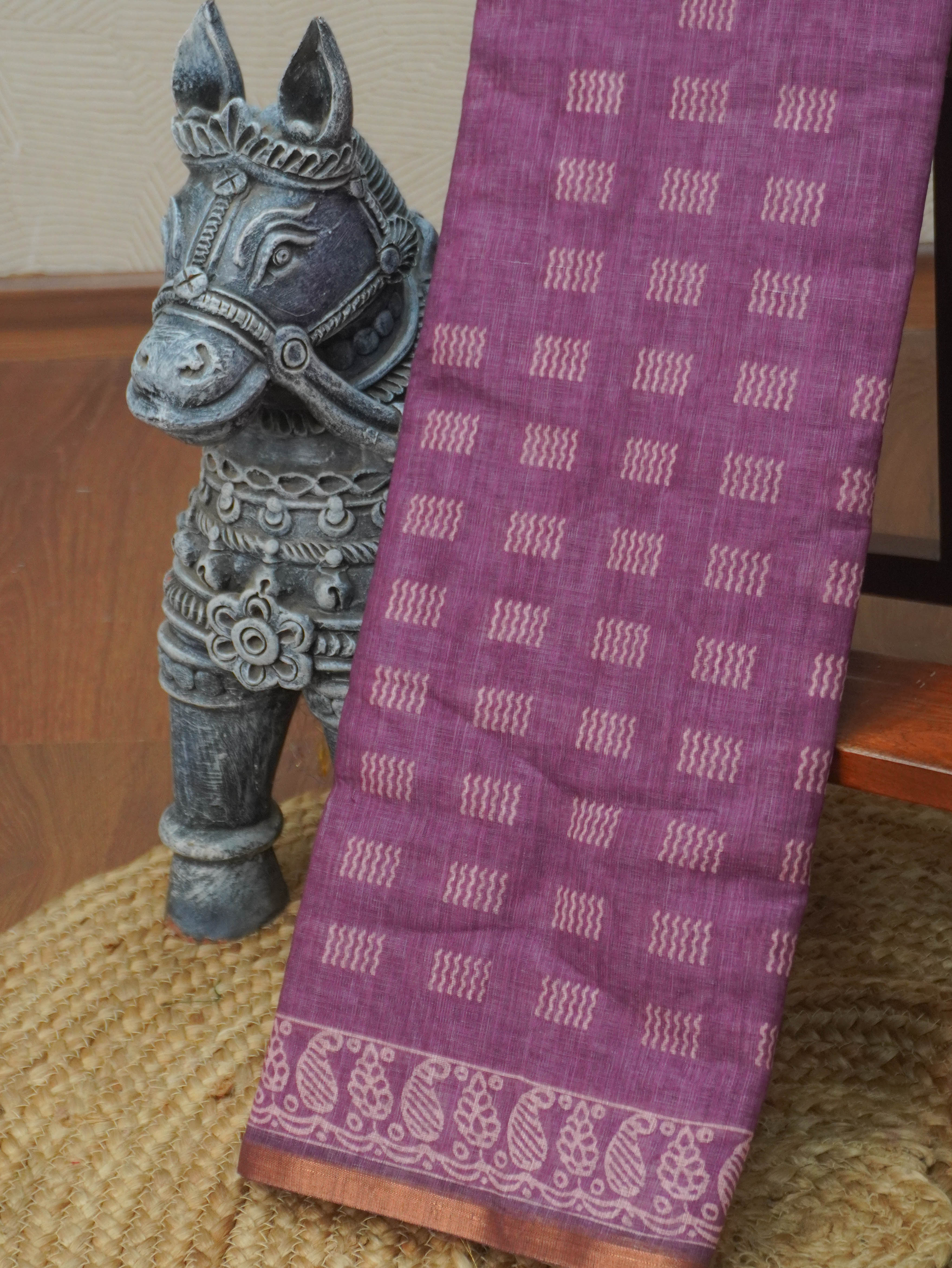 Linen Cotton Saree | TTDS3340