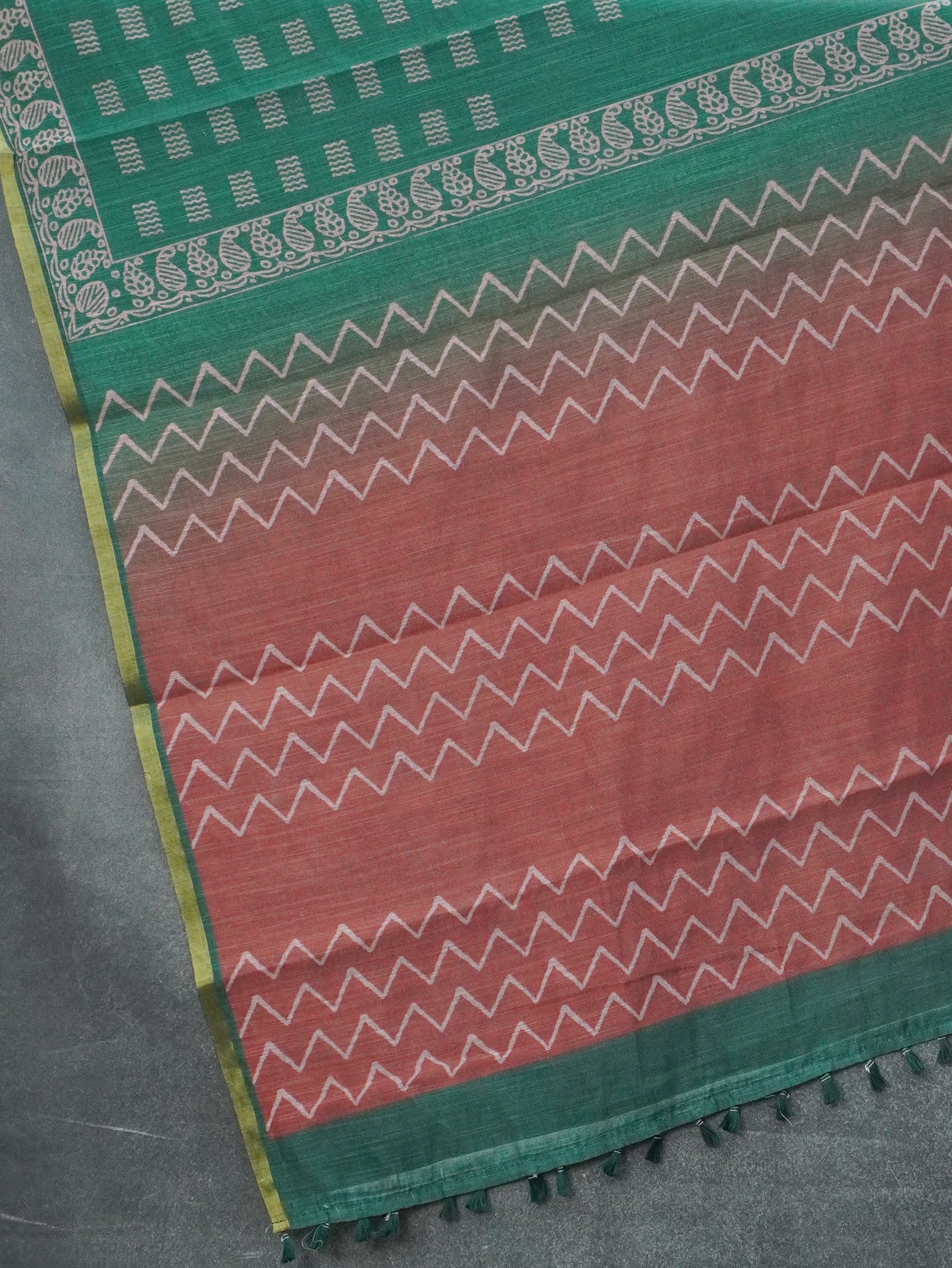 Linen Cotton Saree | TTDS3340