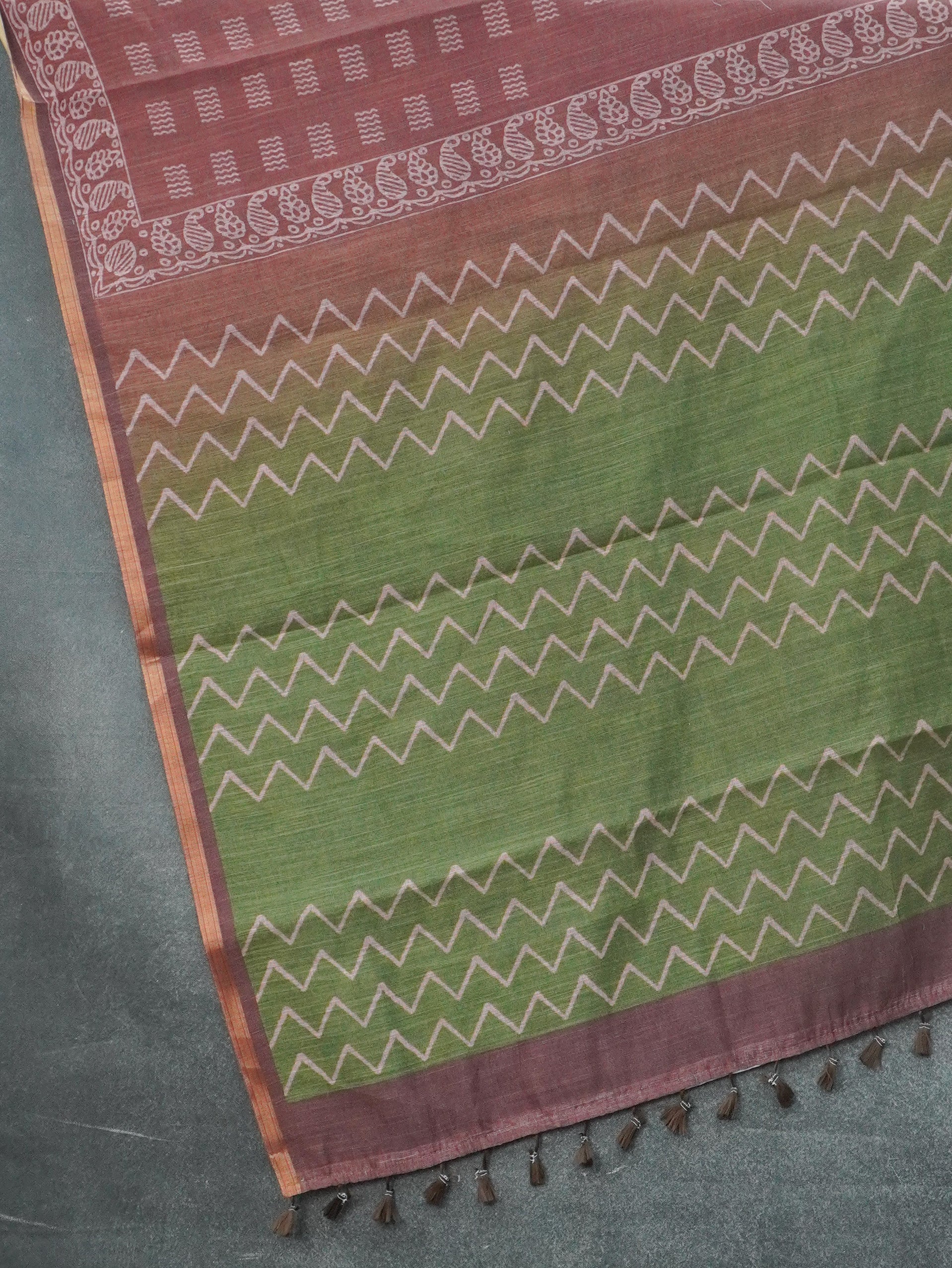 Linen Cotton Saree | TTDS3340