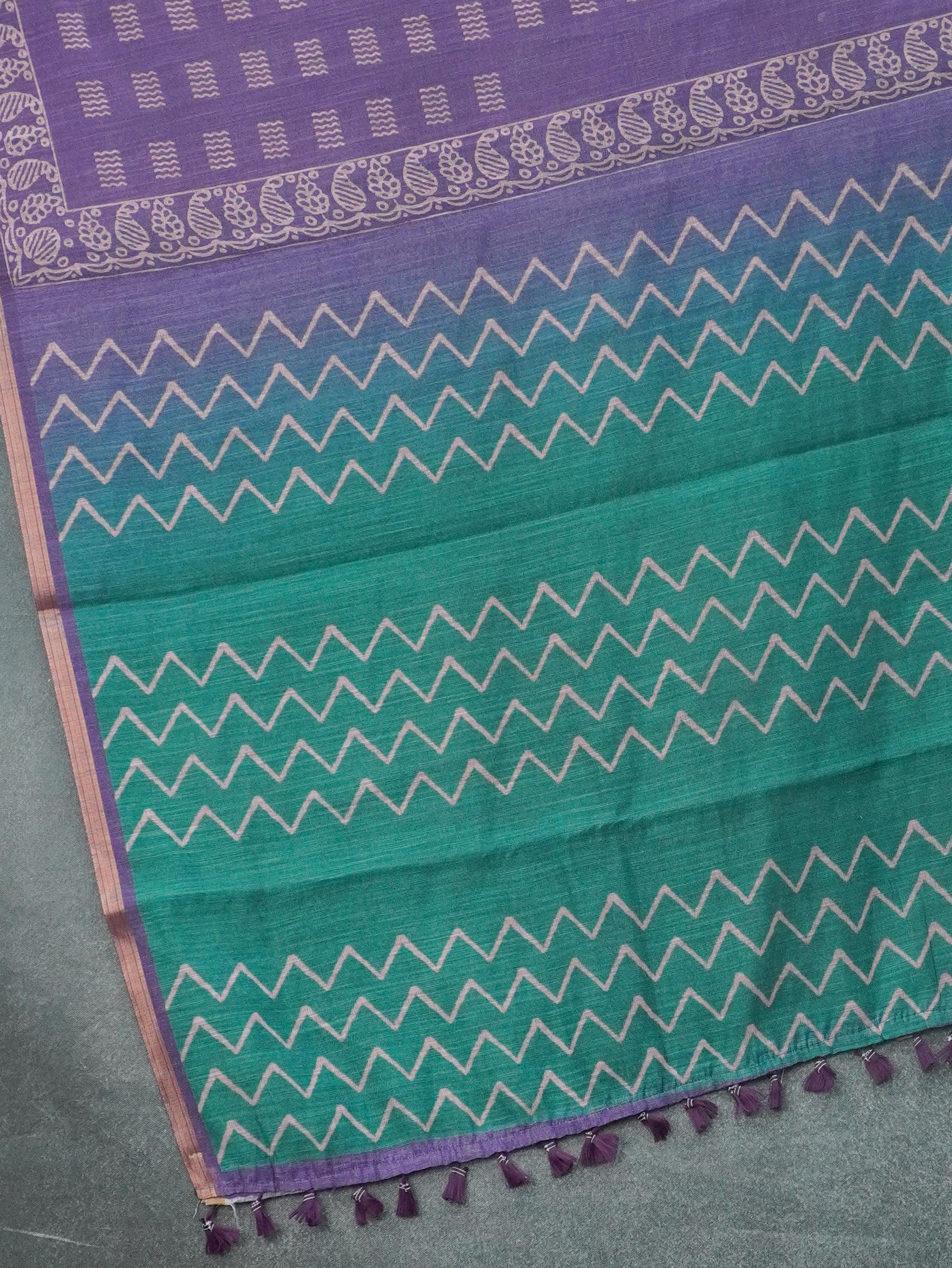 Linen Cotton Saree | TTDS3340