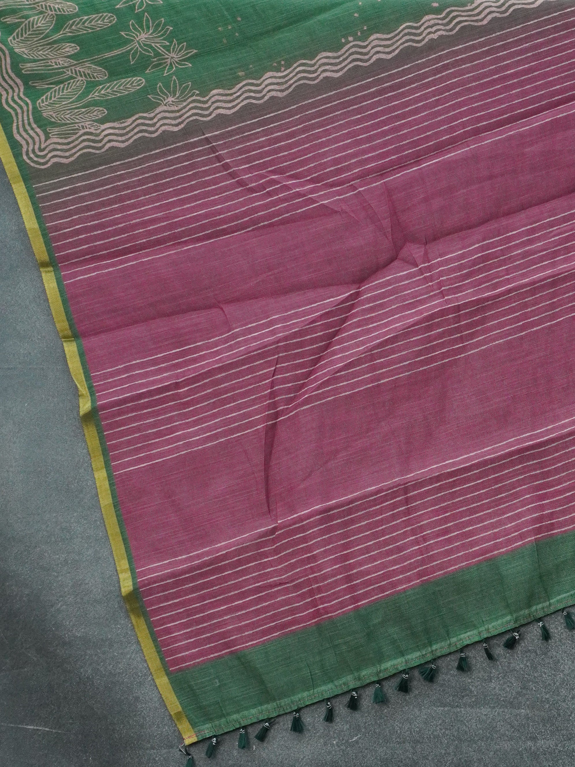 Linen Cotton Saree | TTDS3345