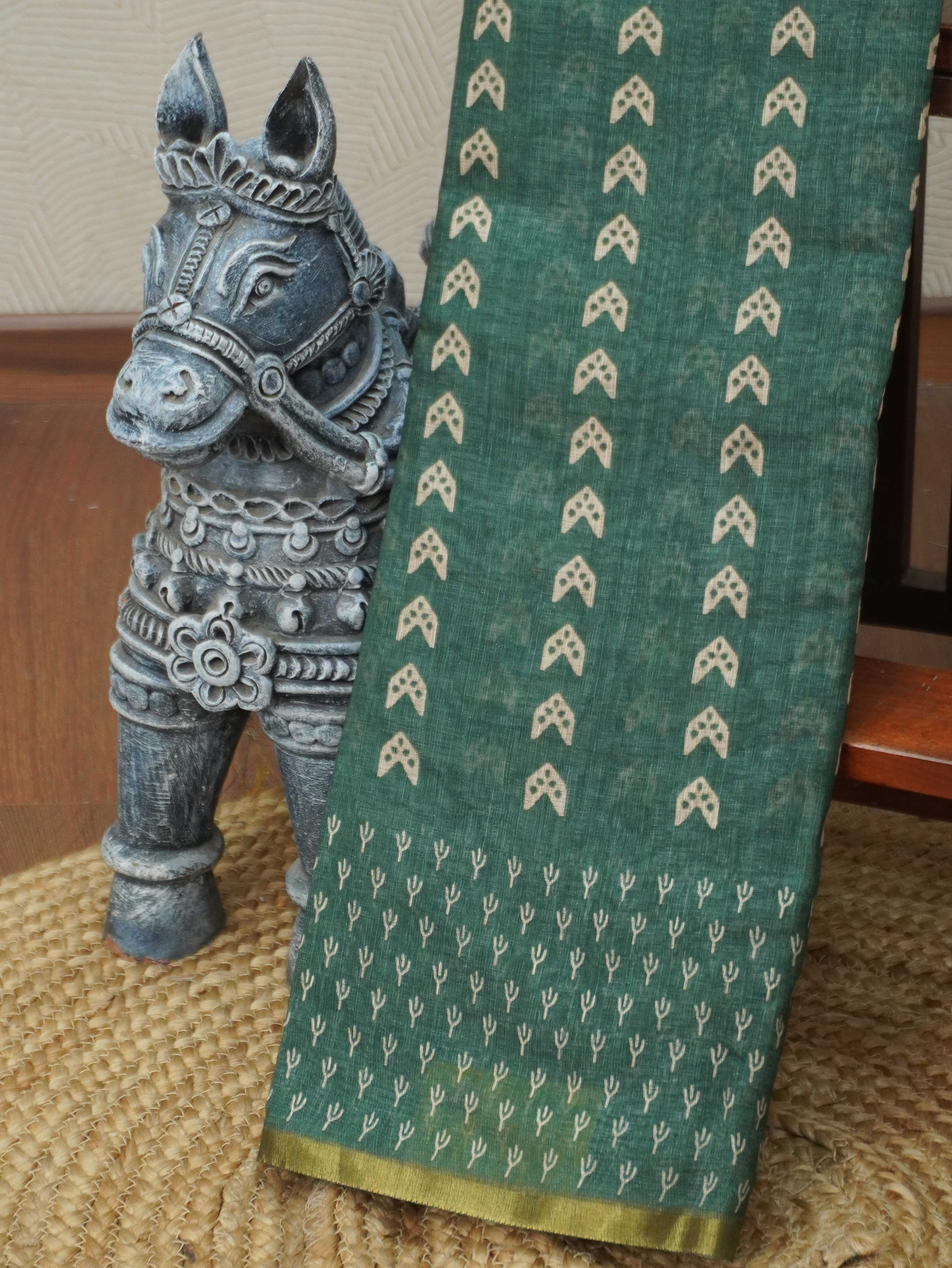 Linen Cotton Saree | TTDS3341