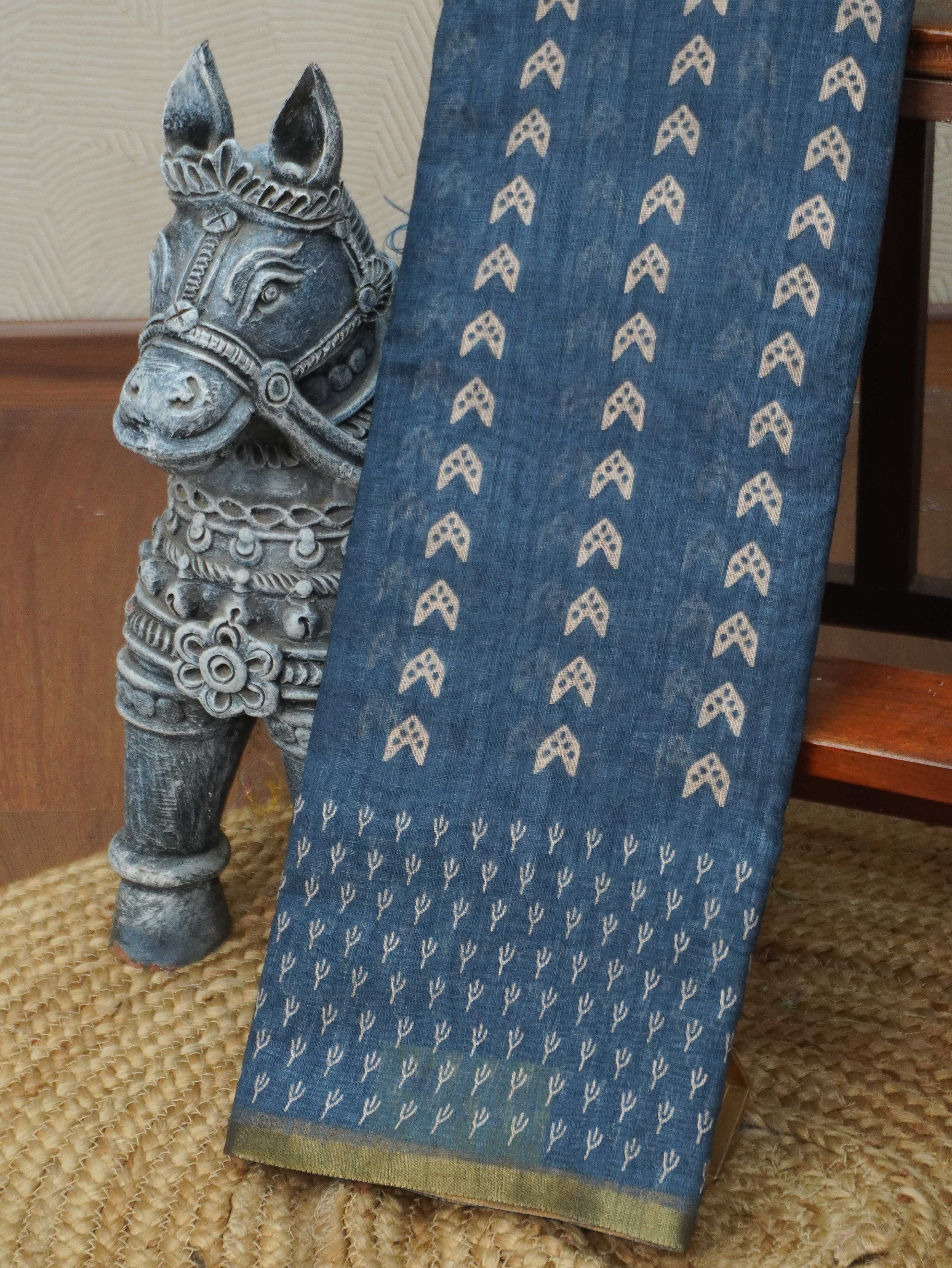 Linen Cotton Saree | TTDS3341