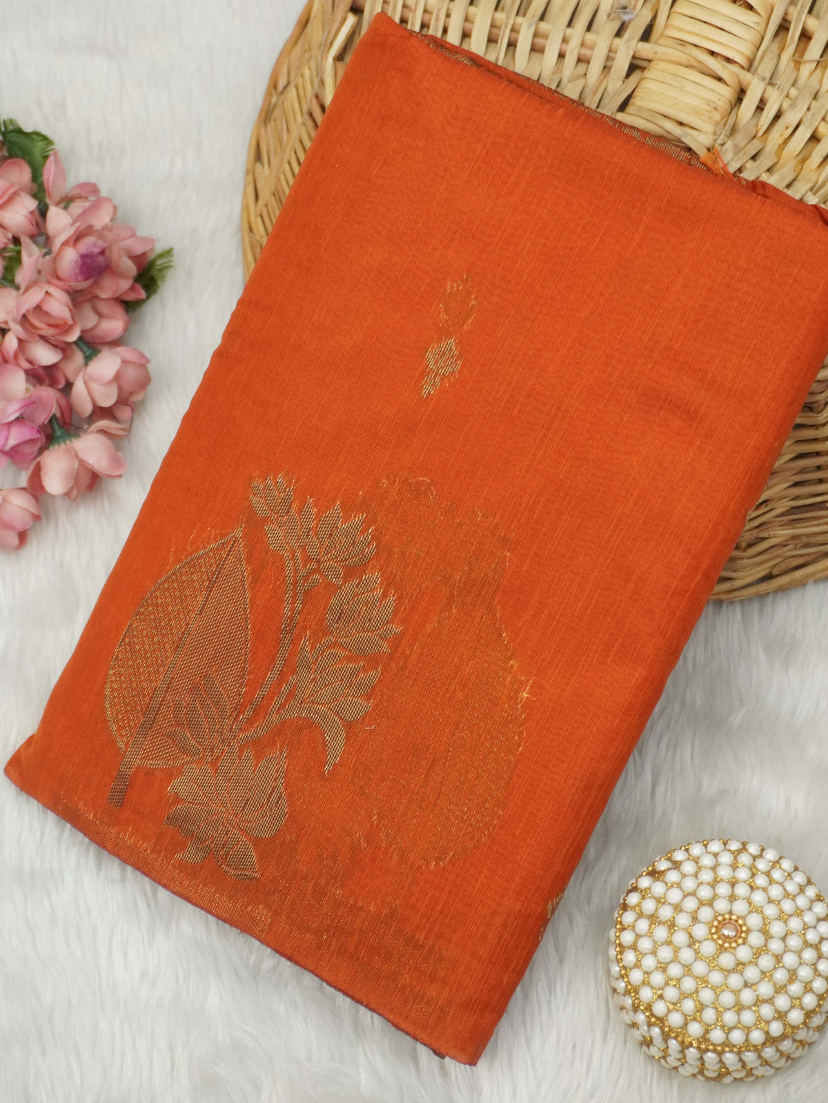 Jute Silk Cotton Saree | TTDS3739