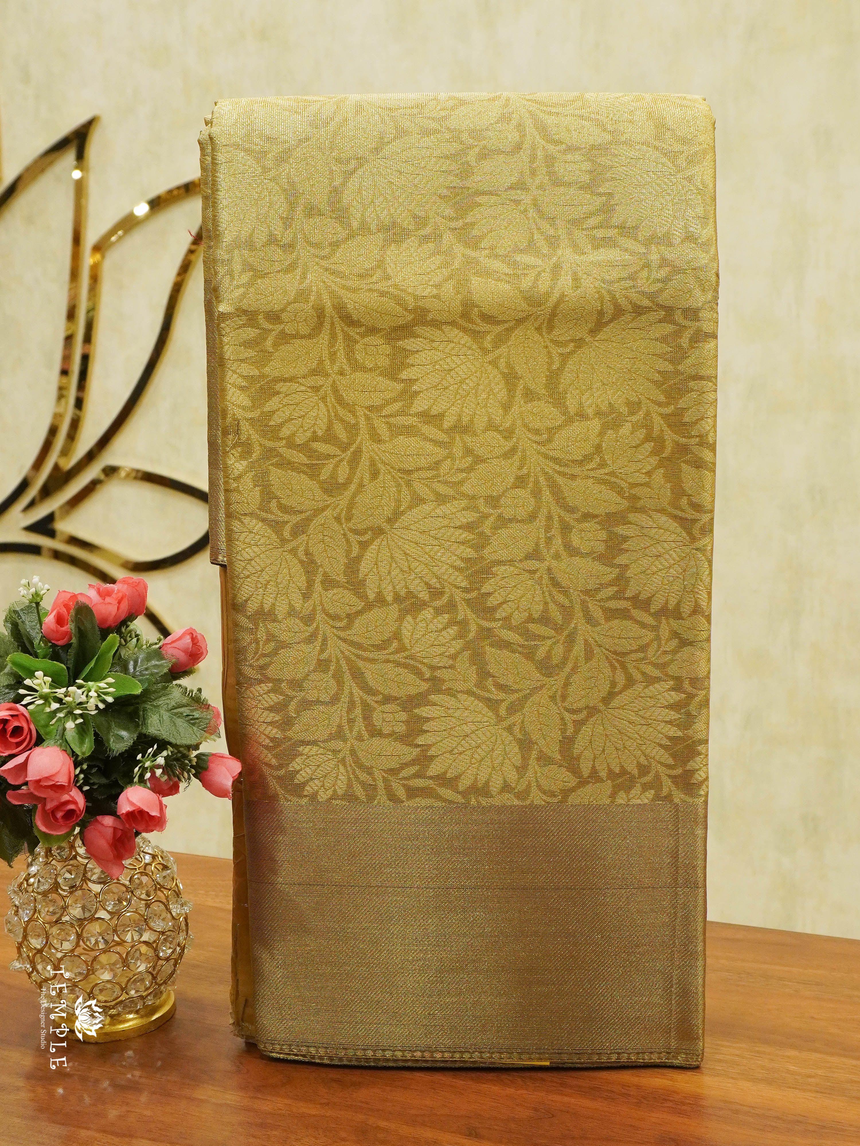 Kora Tissue  Silk Saree (Metalic Gold)  | TTDS1442