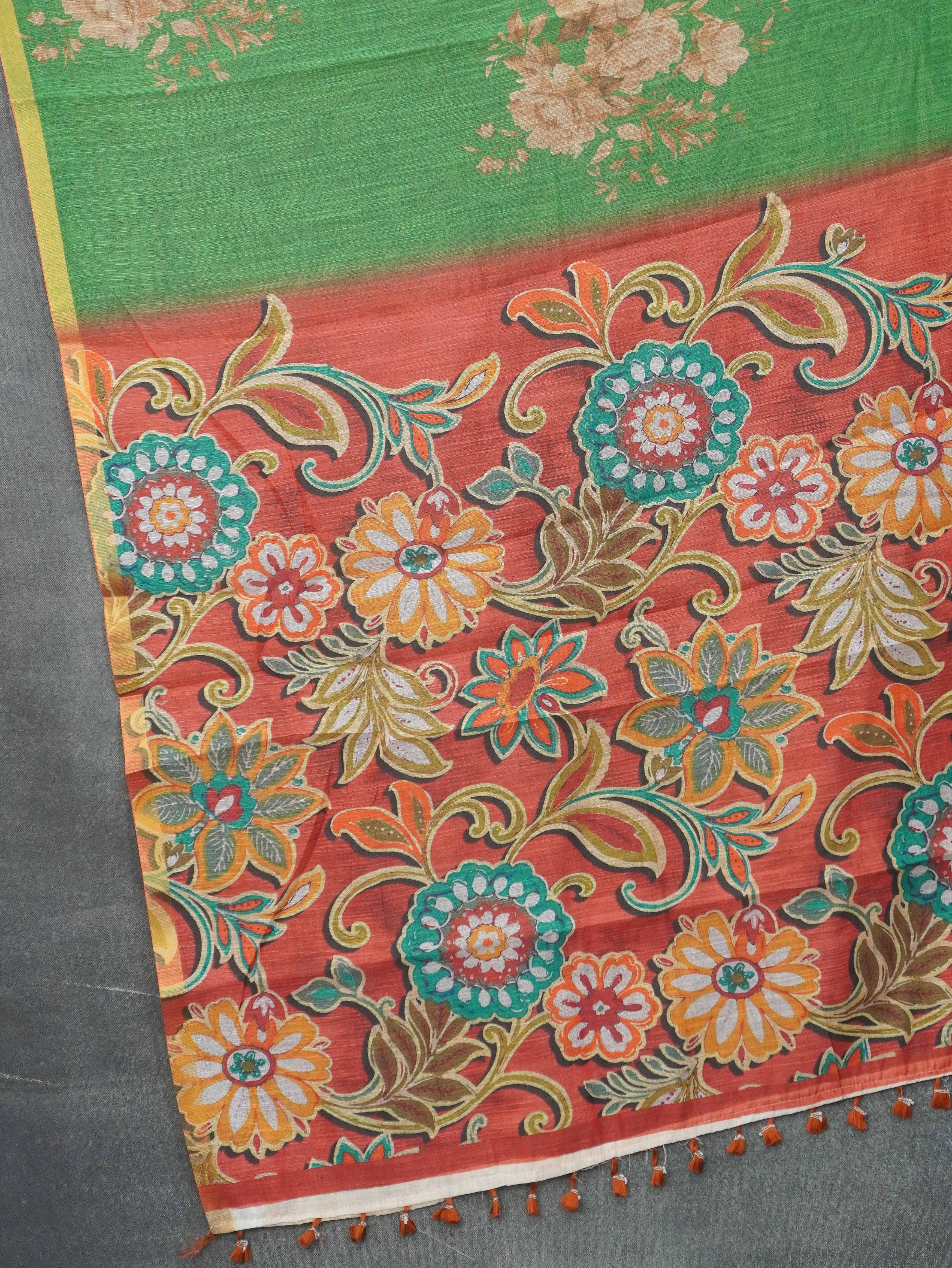 Linen Cotton Saree | TTDS3347