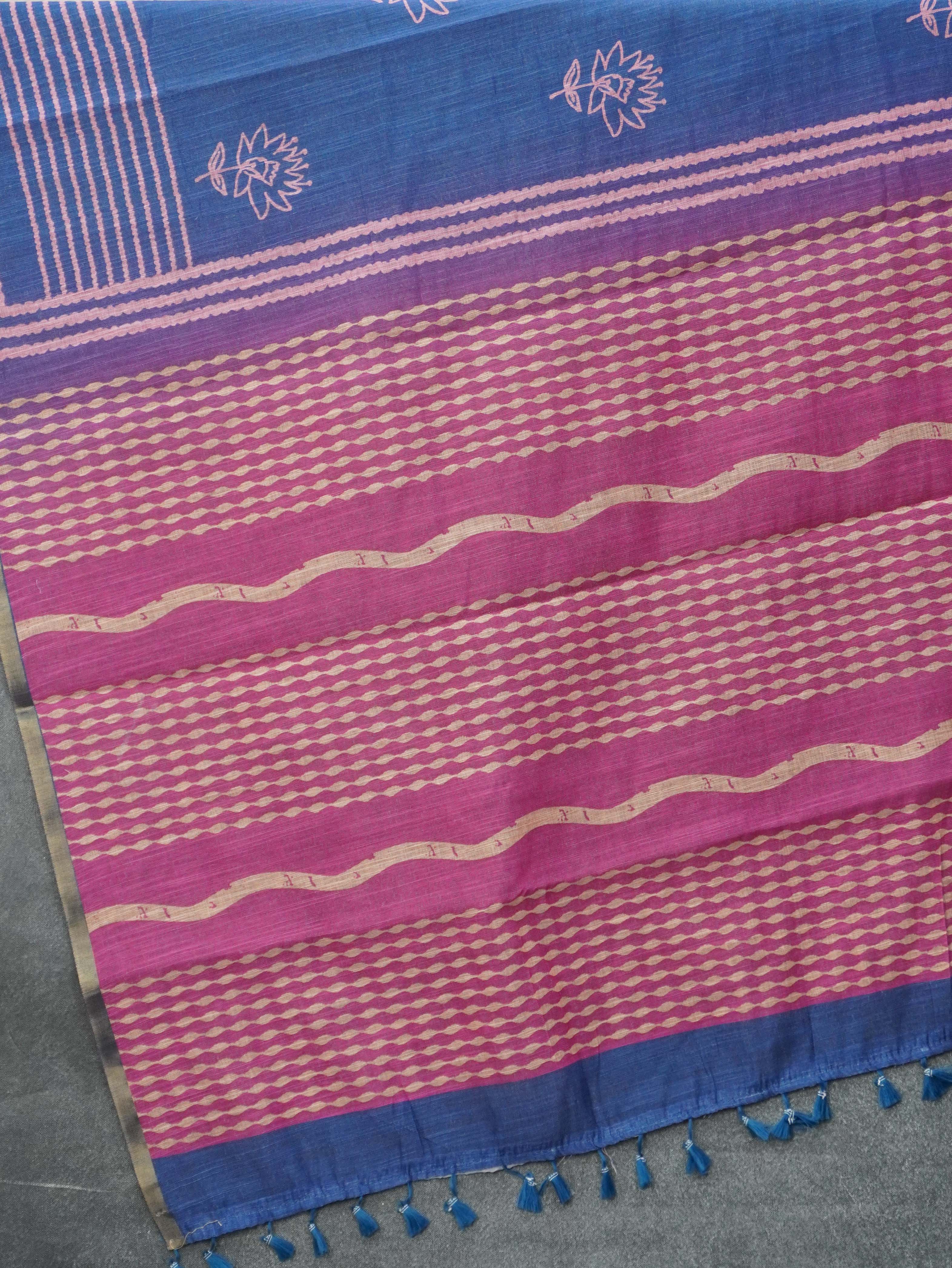 Linen Cotton Saree | TTDS3346