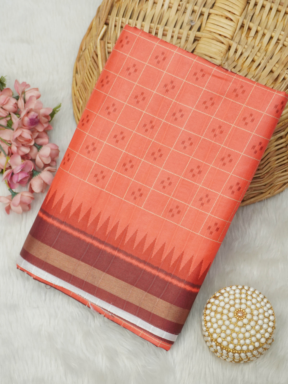 Printed Tussar Saree | TTDS3748