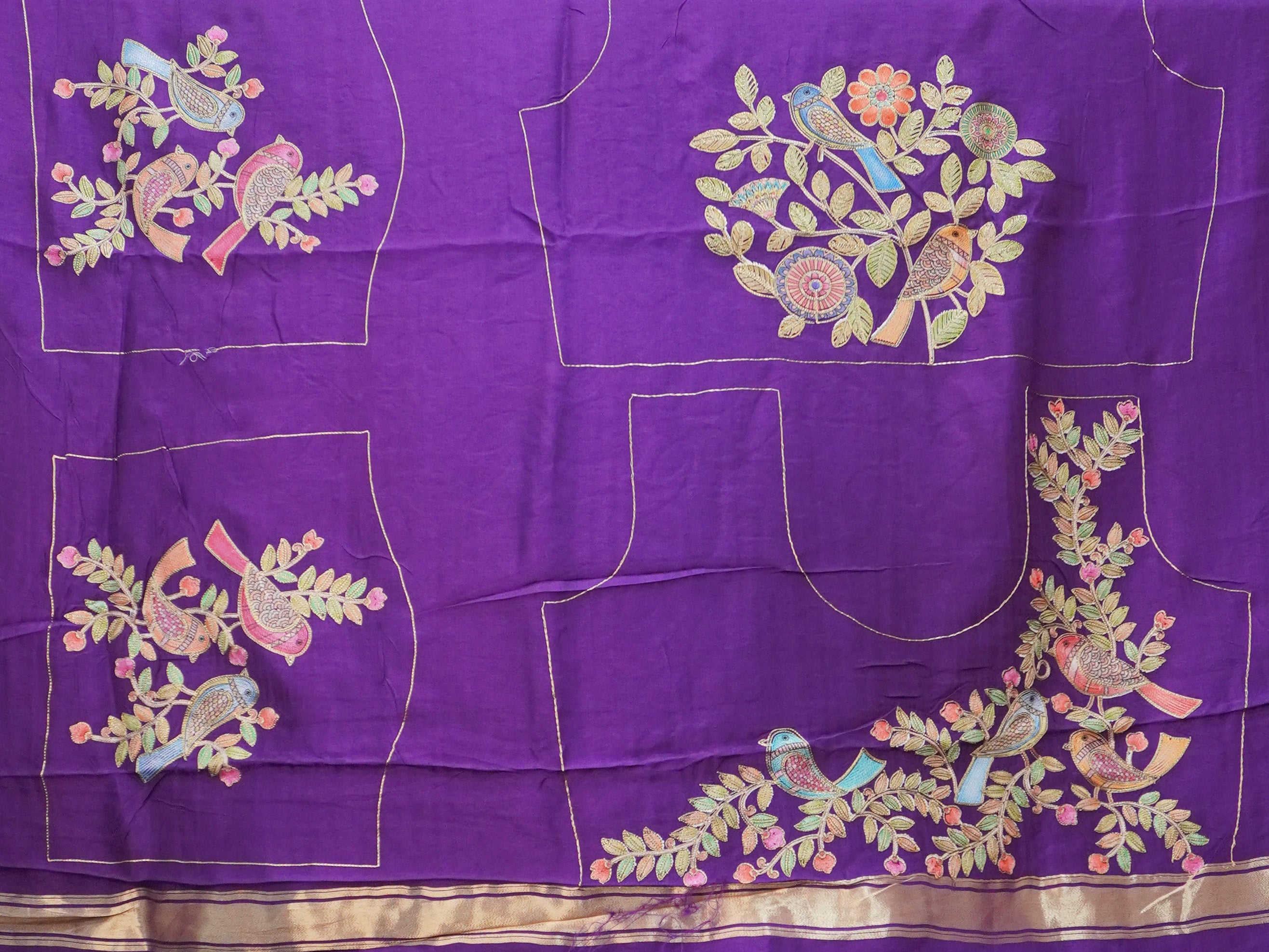 Viscose Satin Silk Saree | TTDS3342