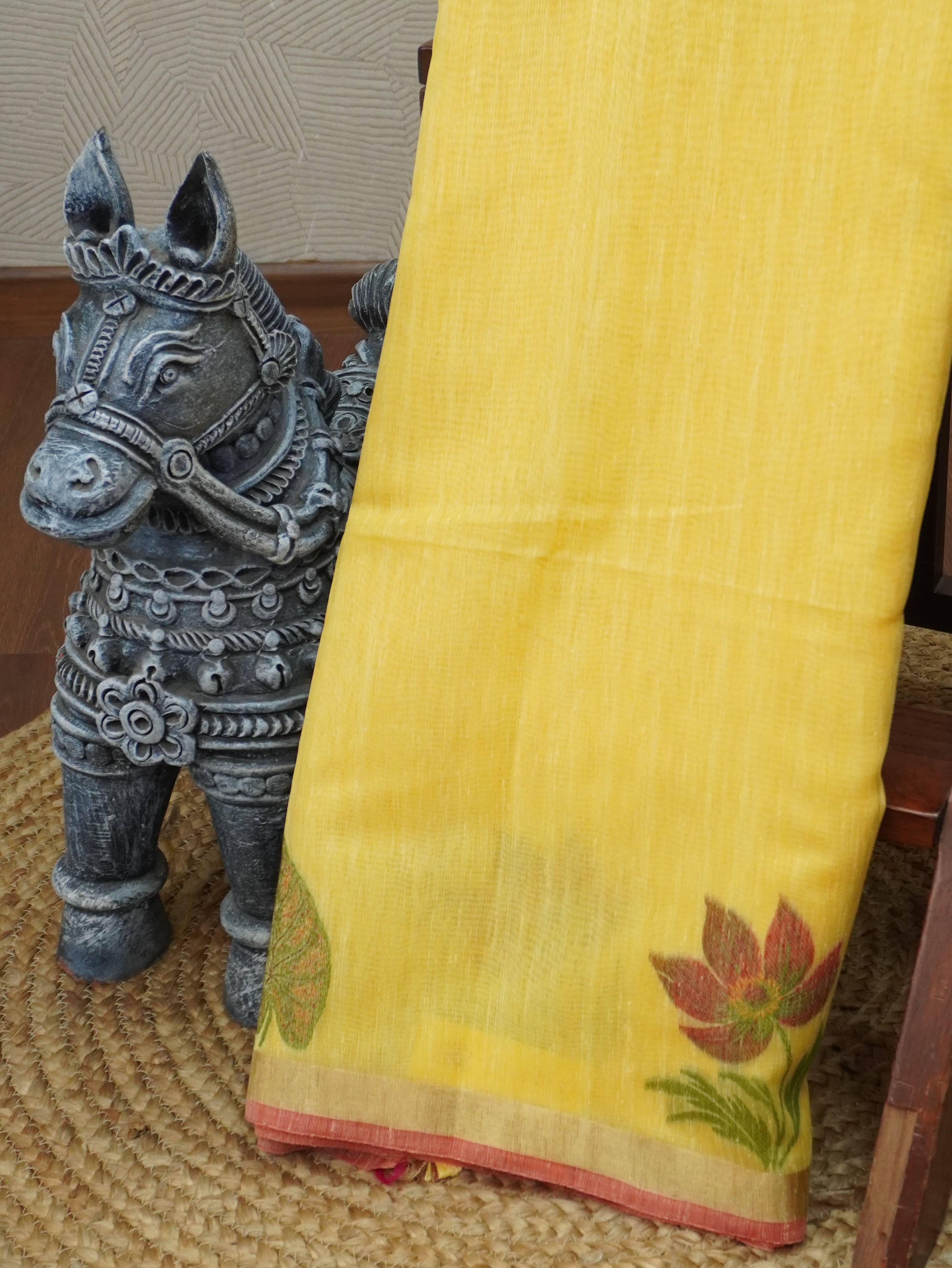 Linen Cotton Saree | TTDS3348