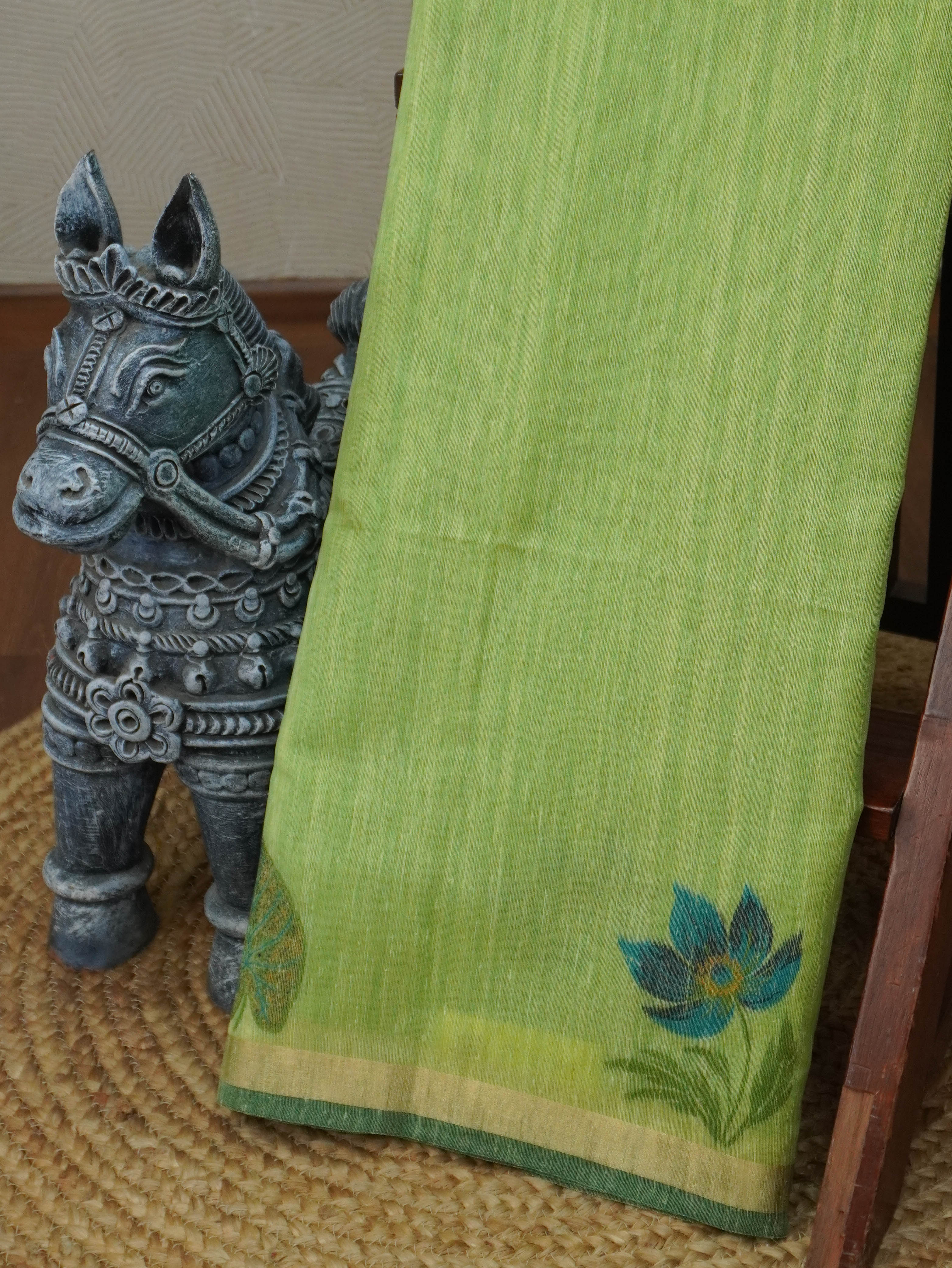Linen Cotton Saree | TTDS3348