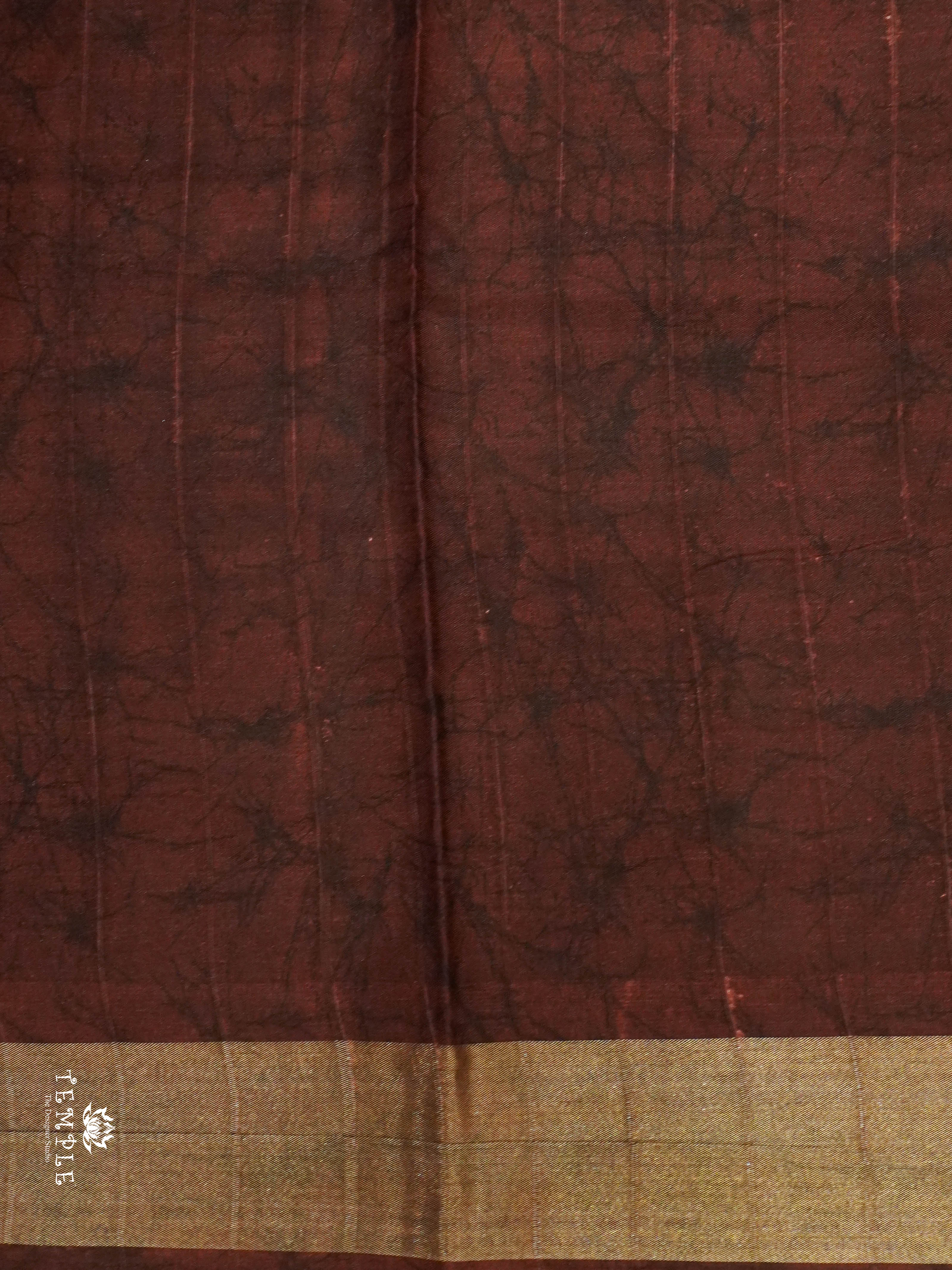 Ajrakh Printed Binny Silk Saree  | TTDS1460