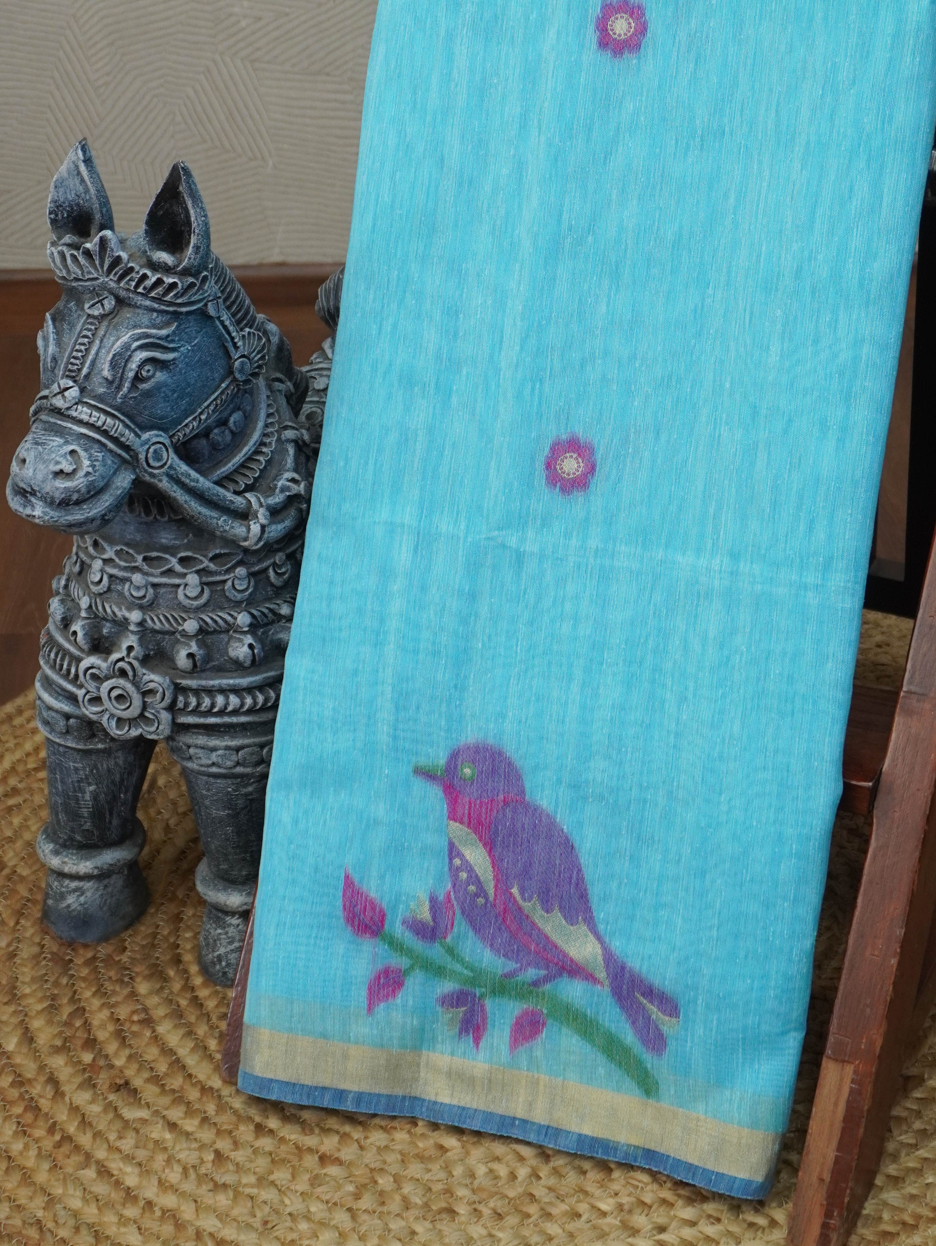 Linen Cotton Saree | TTDS3349