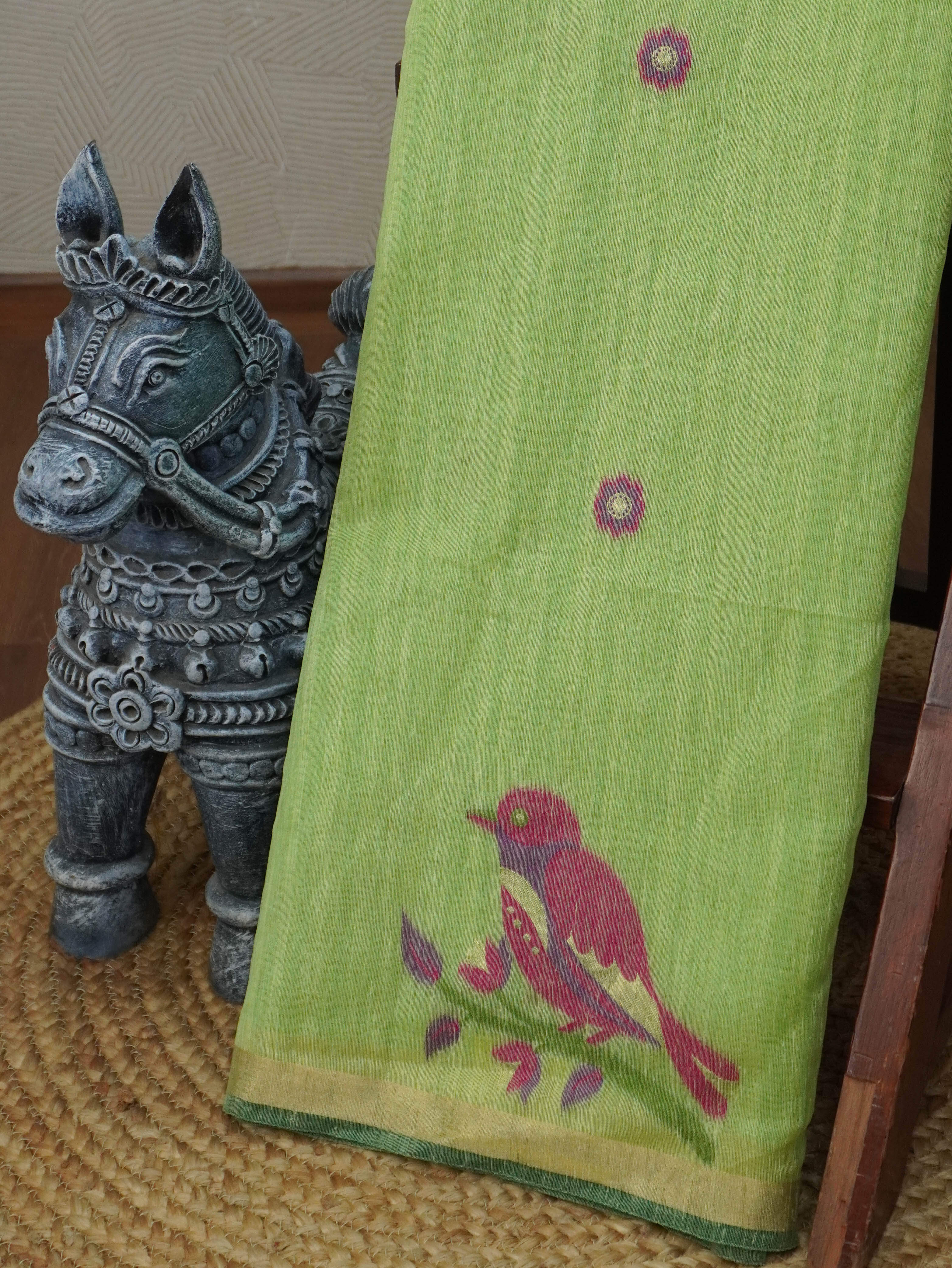 Linen Cotton Saree | TTDS3349