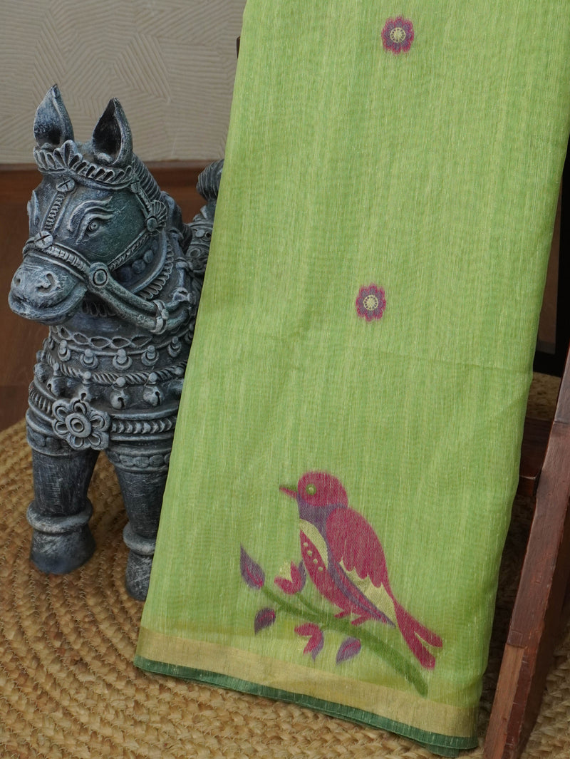 Linen Cotton Saree | TTDS3349