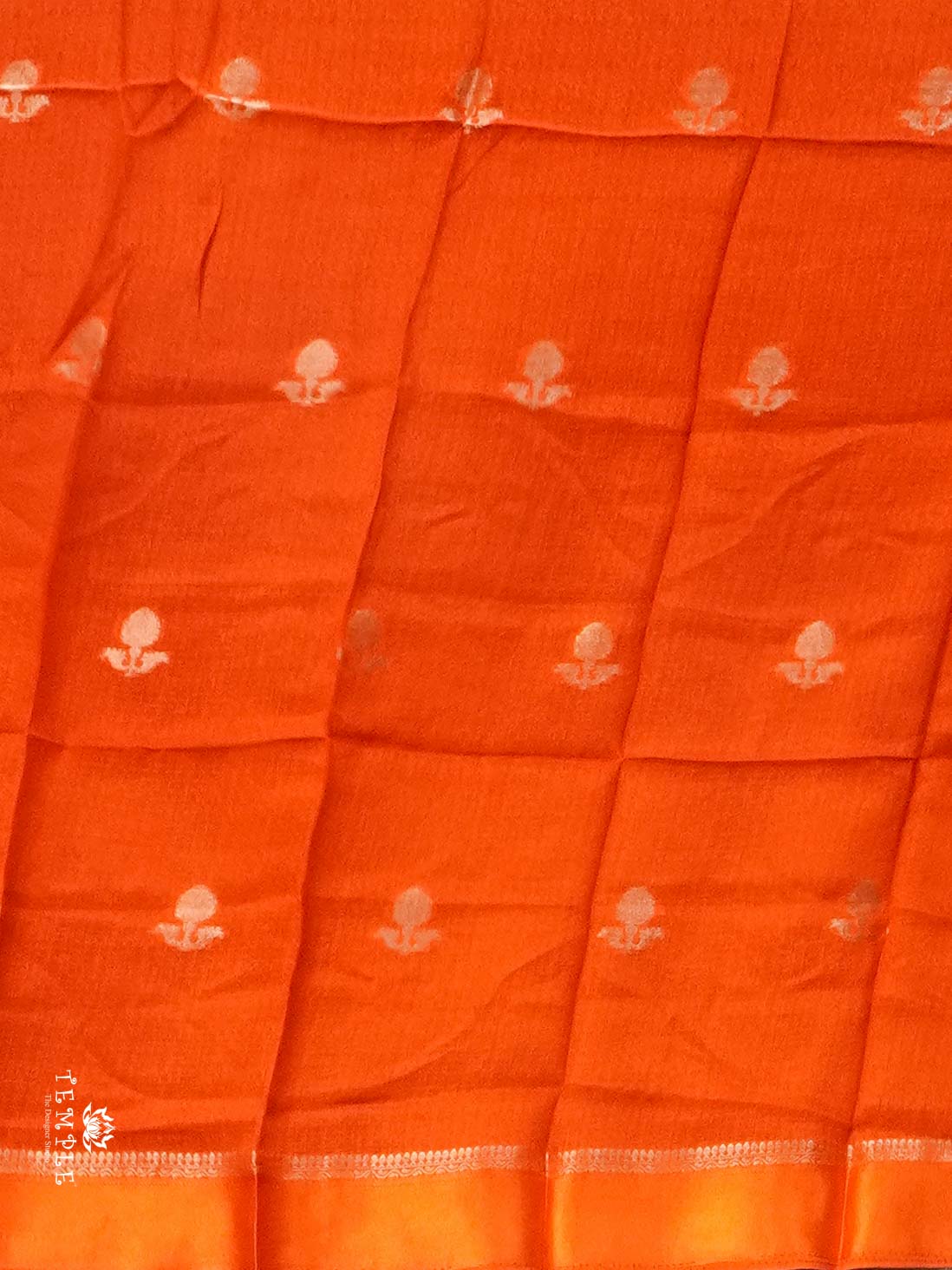 Khadi Silk Sarees(Orange) | TTDS2225