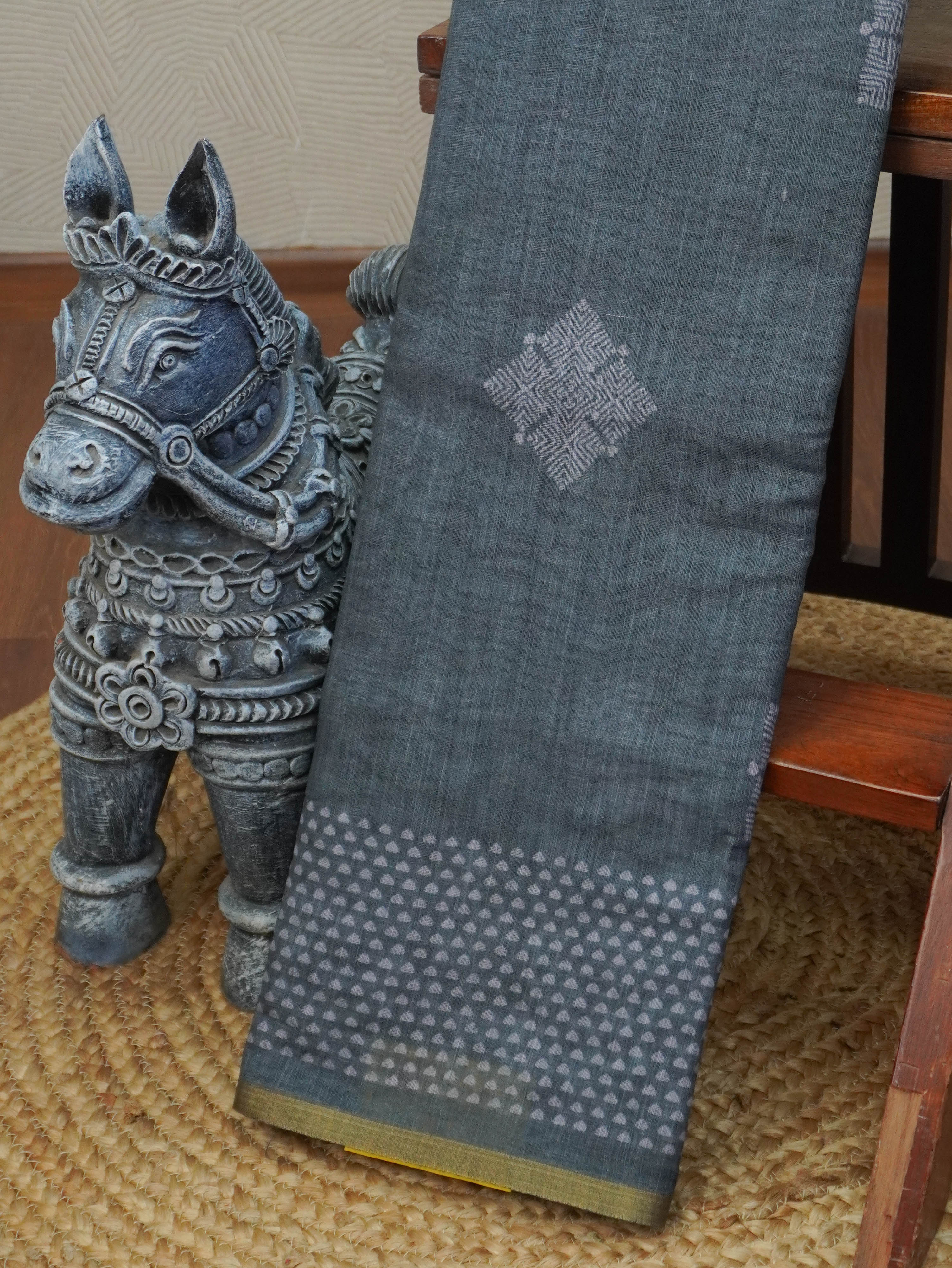 Linen Cotton Saree | TTDS3354