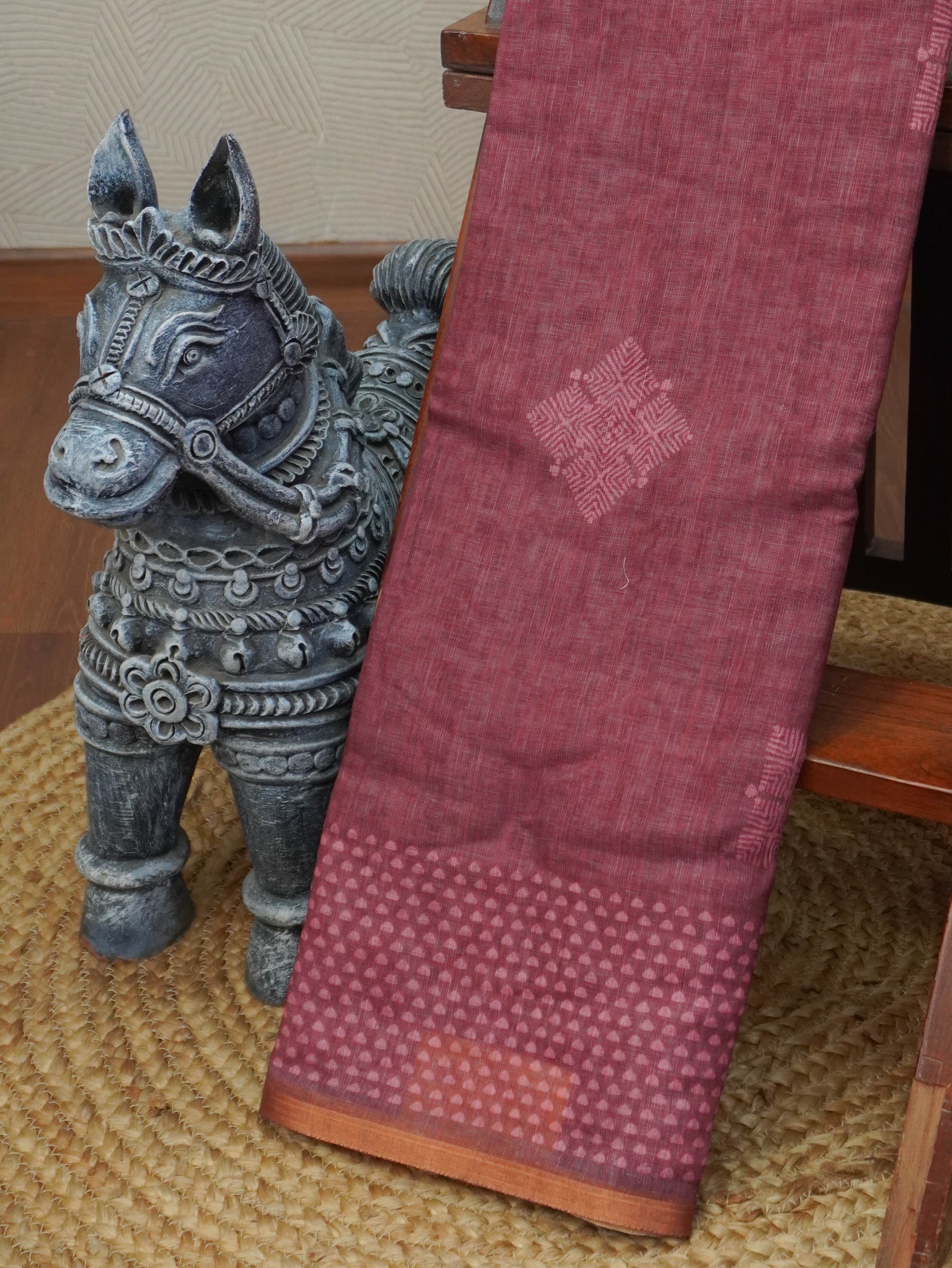 Linen Cotton Saree | TTDS3354