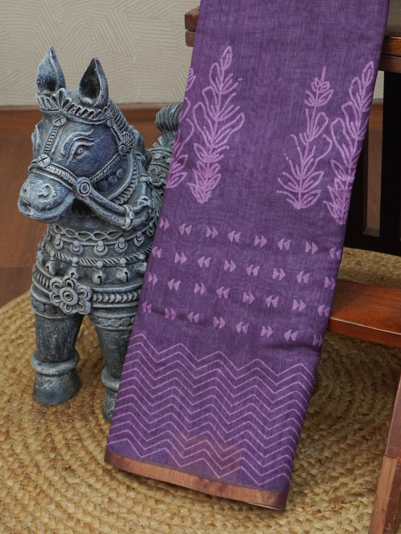 Linen Cotton Saree | TTDS3355