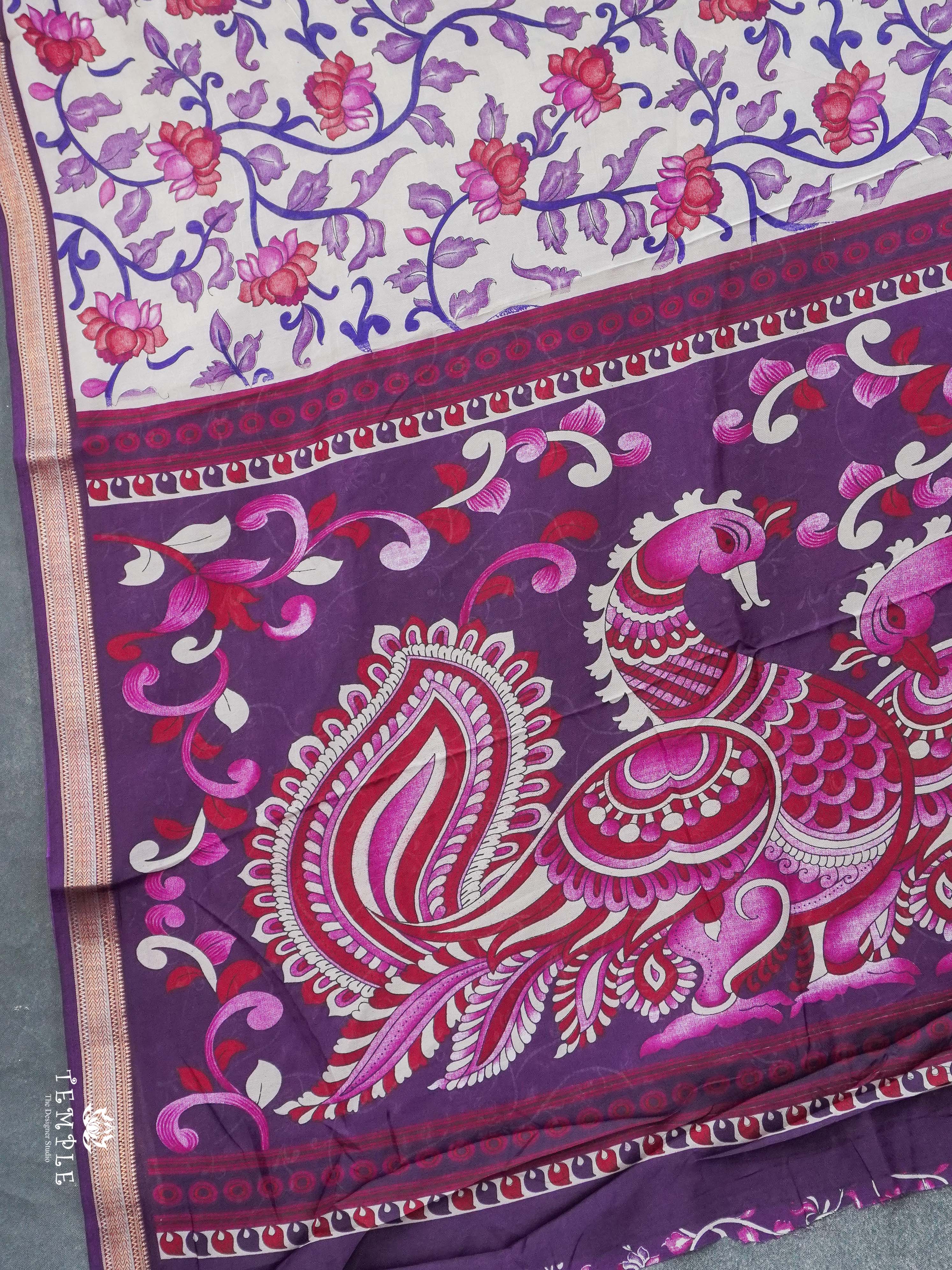 Printed Cotton Saree | TTDS1982