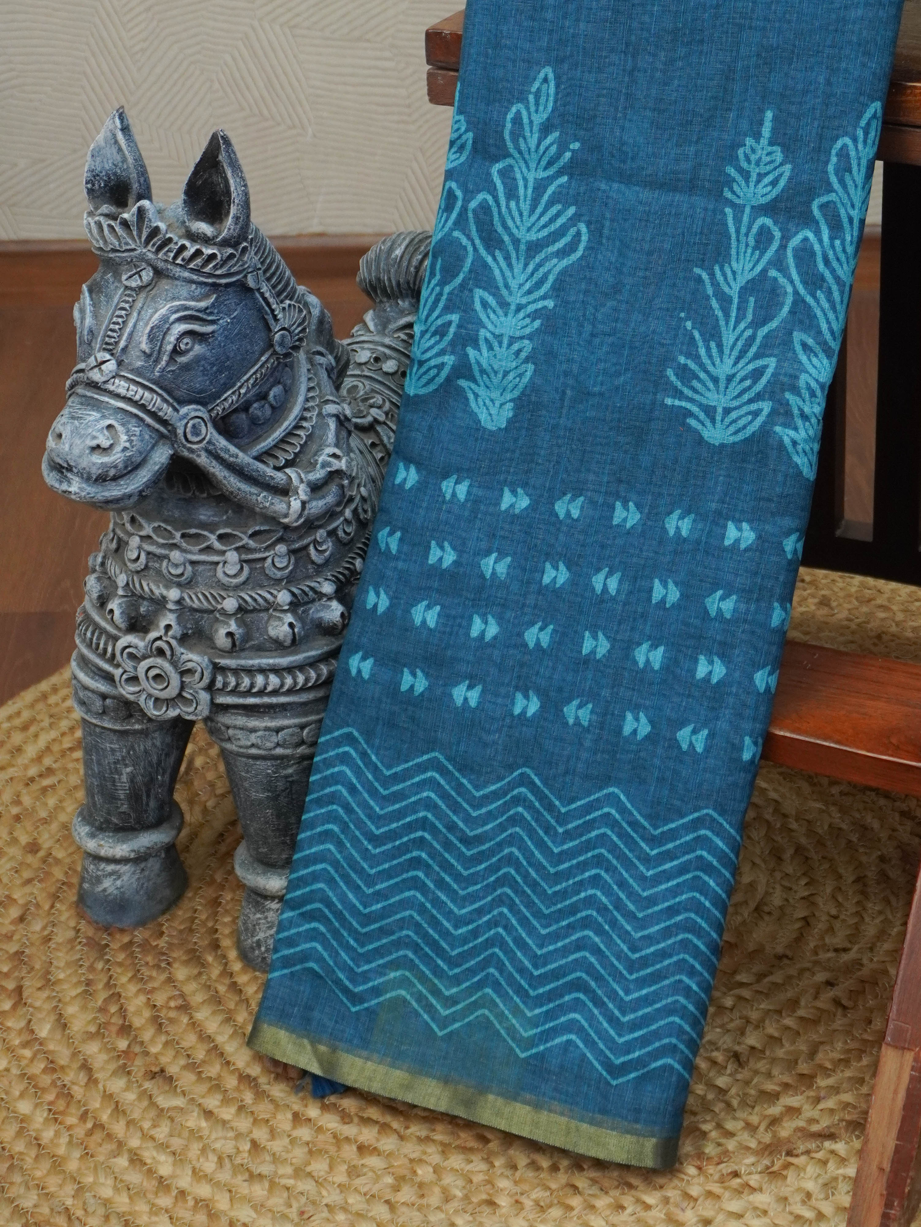 Linen Cotton Saree | TTDS3355
