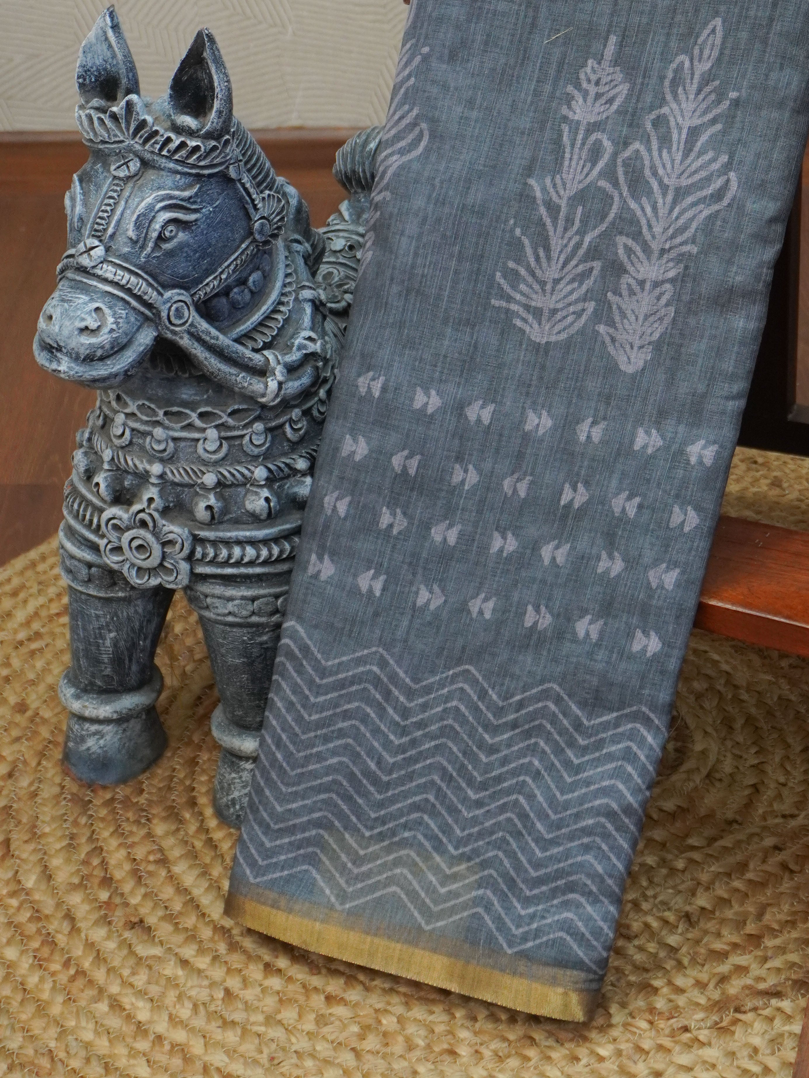 Linen Cotton Saree | TTDS3355