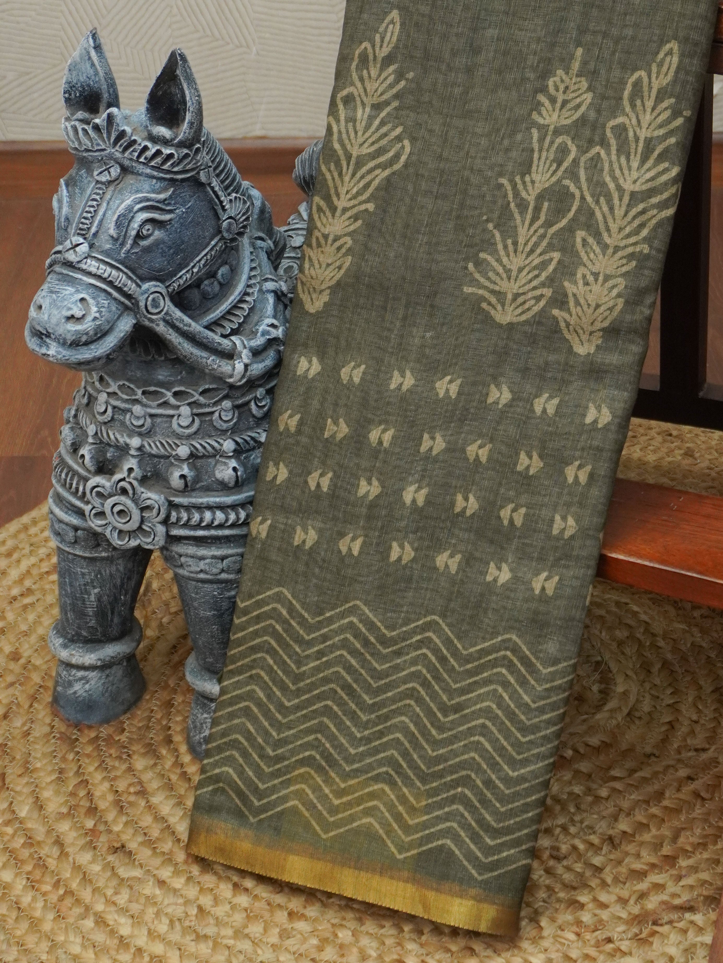 Linen Cotton Saree | TTDS3355