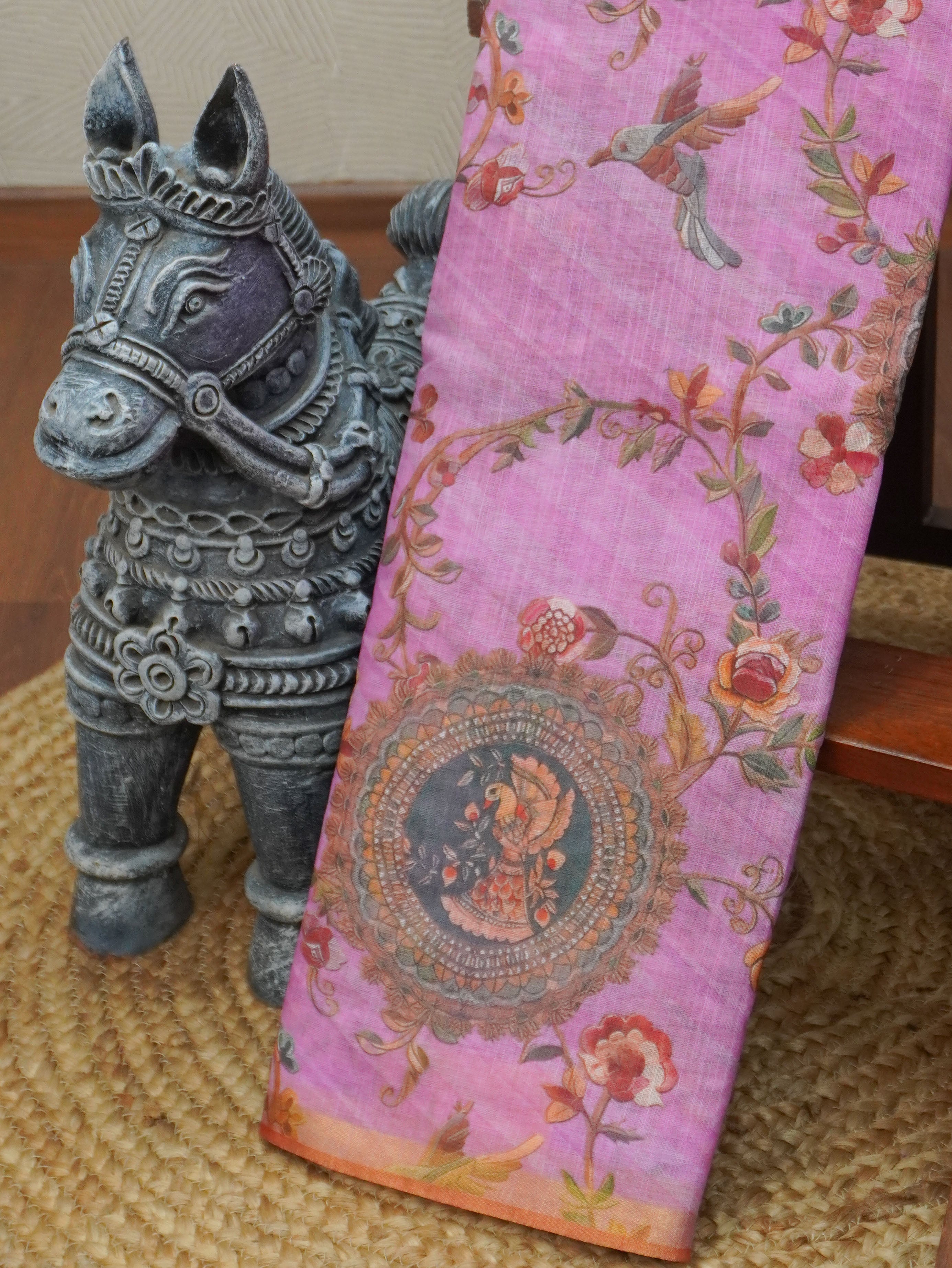 Linen Cotton Saree | TTDS3351