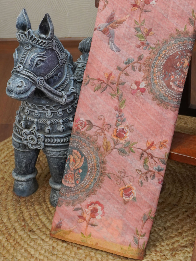 Linen Cotton Saree | TTDS3351